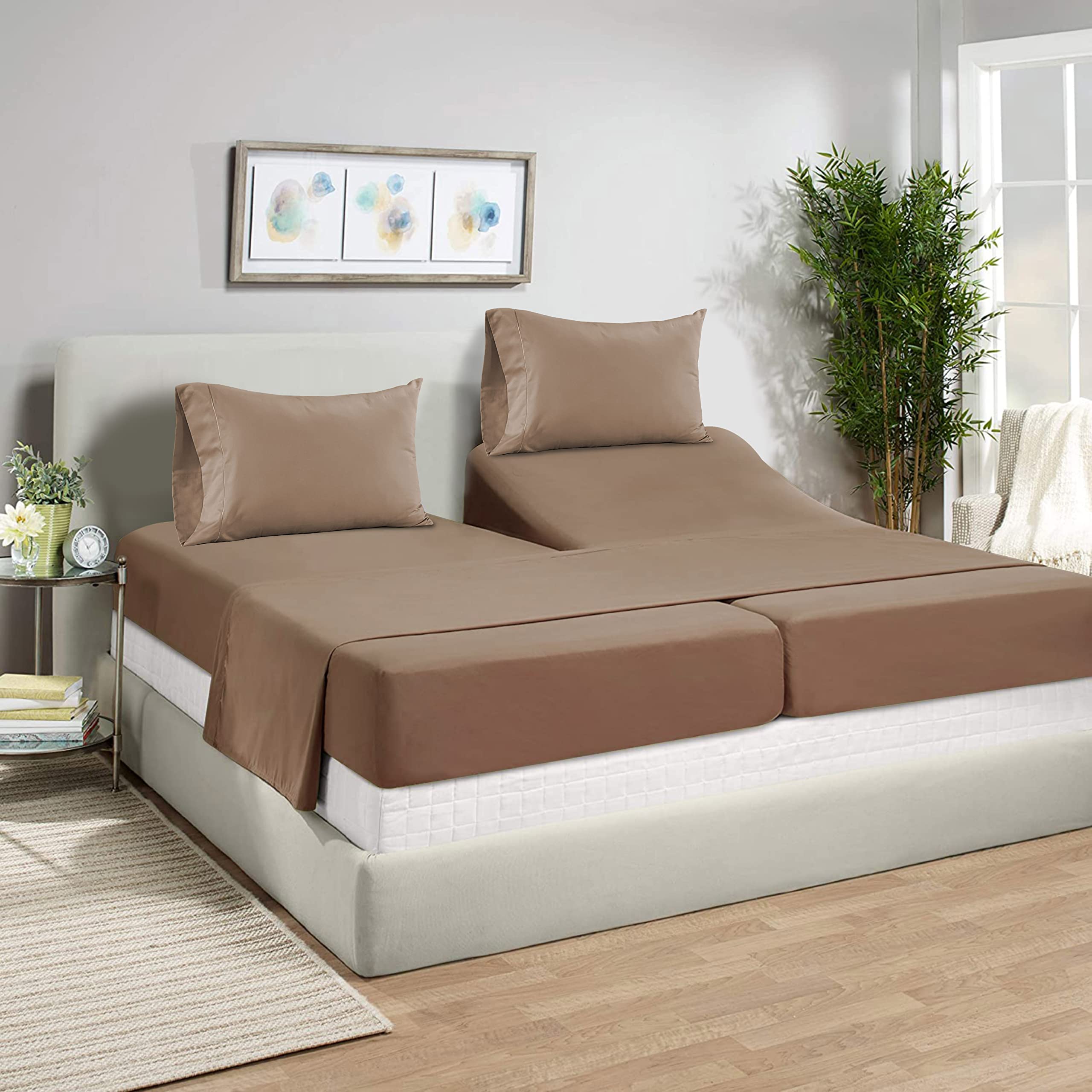 100% Egyptian Cotton Sheets Queen Size - 1000 Thread Count White Bed Sheets for Queen Size Bed, Long Staple Cotton Bedding Sheets, Sateen Weave, Luxury Hotel Sheets, Fits upto 17" Mattress