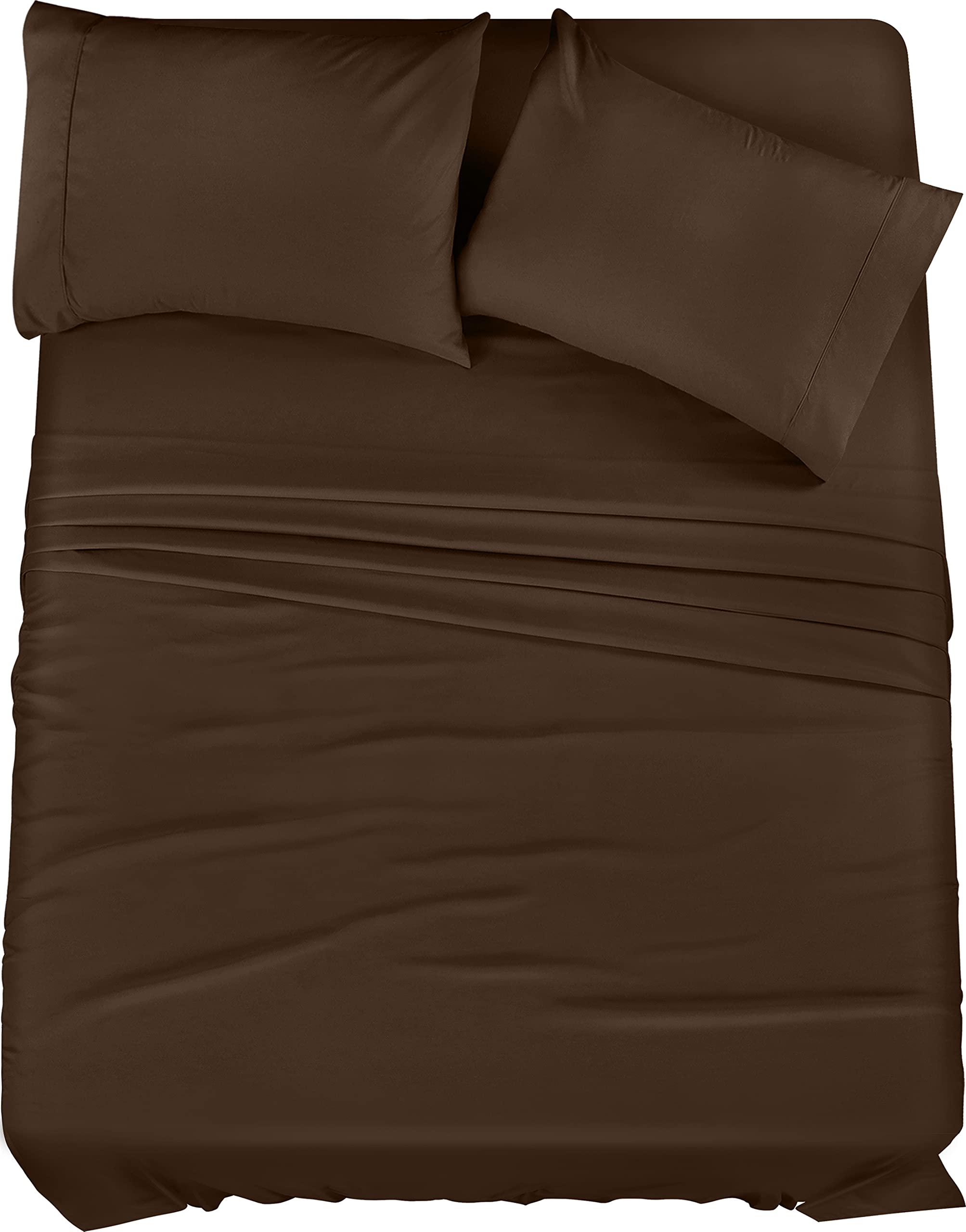 Queen Bed Sheets Set - 4 Piece Bedding - Brushed Microfiber - Shrinkage and Fade Resistant - Easy Care (Queen, Grey)