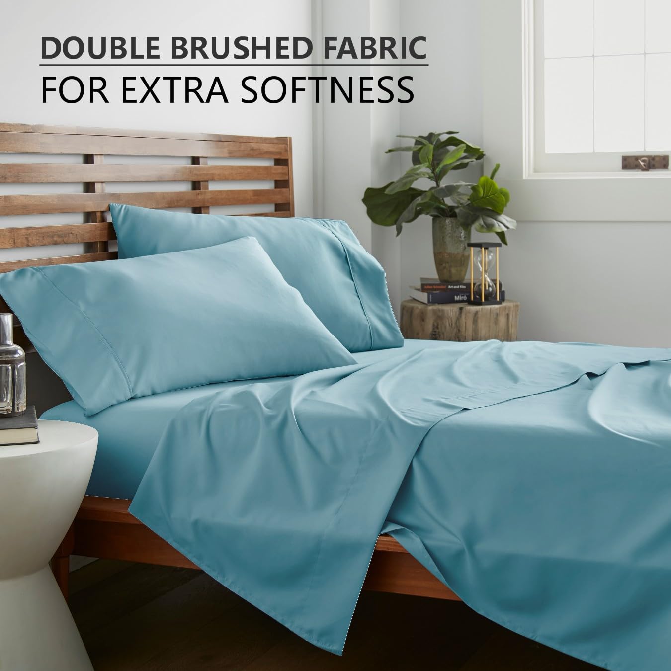 Queen Sheet Set - 16-Inch Deep Pocket - Ultra Soft Microfiber Queen Size Bed Sheets - Breathable, Wrinkle and Fade Resistant, Easy Care - 4 Piece Set (Queen, Tan)
