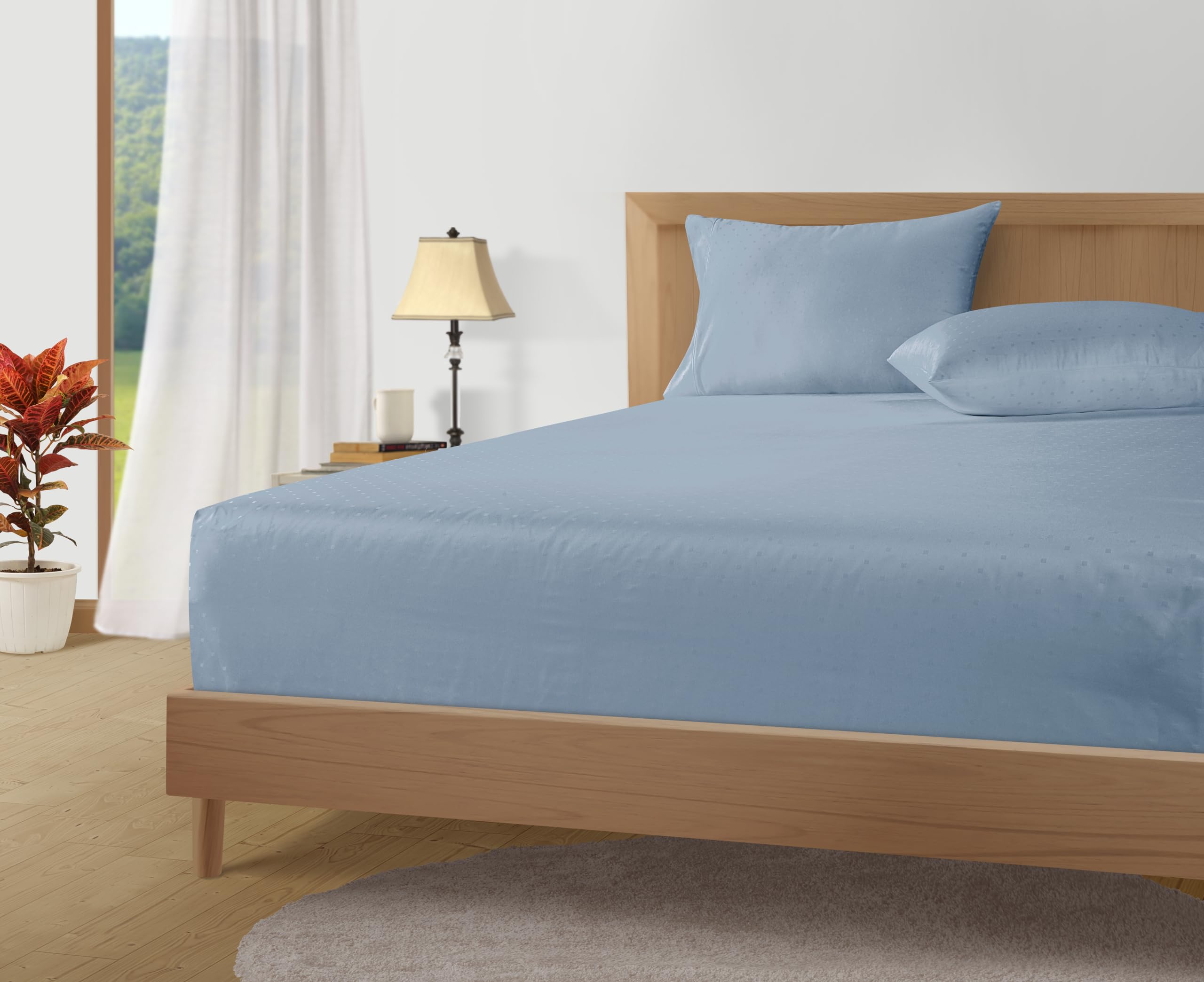 100% Egyptian Cotton Sheets Queen Size - 1000 Thread Count White Bed Sheets for Queen Size Bed, Long Staple Cotton Bedding Sheets, Sateen Weave, Luxury Hotel Sheets, Fits upto 17" Mattress