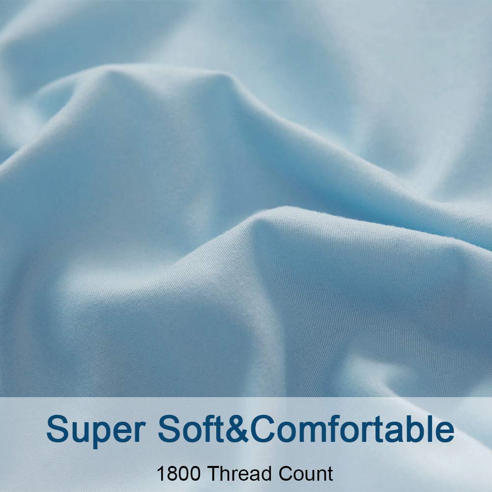 Bed Sheet Set Super Soft Microfiber 1800 Thread Count Luxury Egyptian Sheets 16-Inch Deep Pocket Wrinkle and Hypoallergenic-4 Piece(Queen Dark Grey)