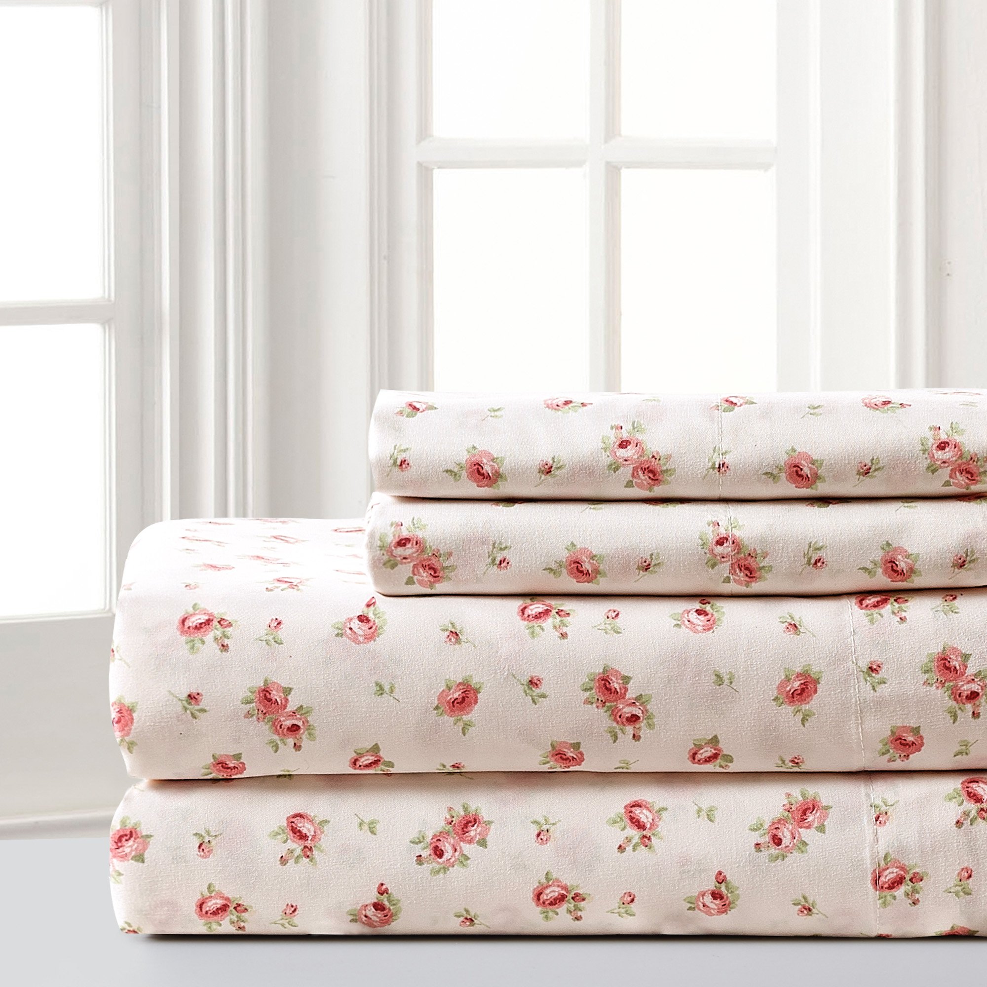 1     Modern Threads Silky Soft Microfiber and Wrinkle Free Sheets - Luxurious Microfiber Bed Sheets Includes Flat Sheet, Fitted Sheet with Deep Pockets, & Pillowcases Ivory, Full