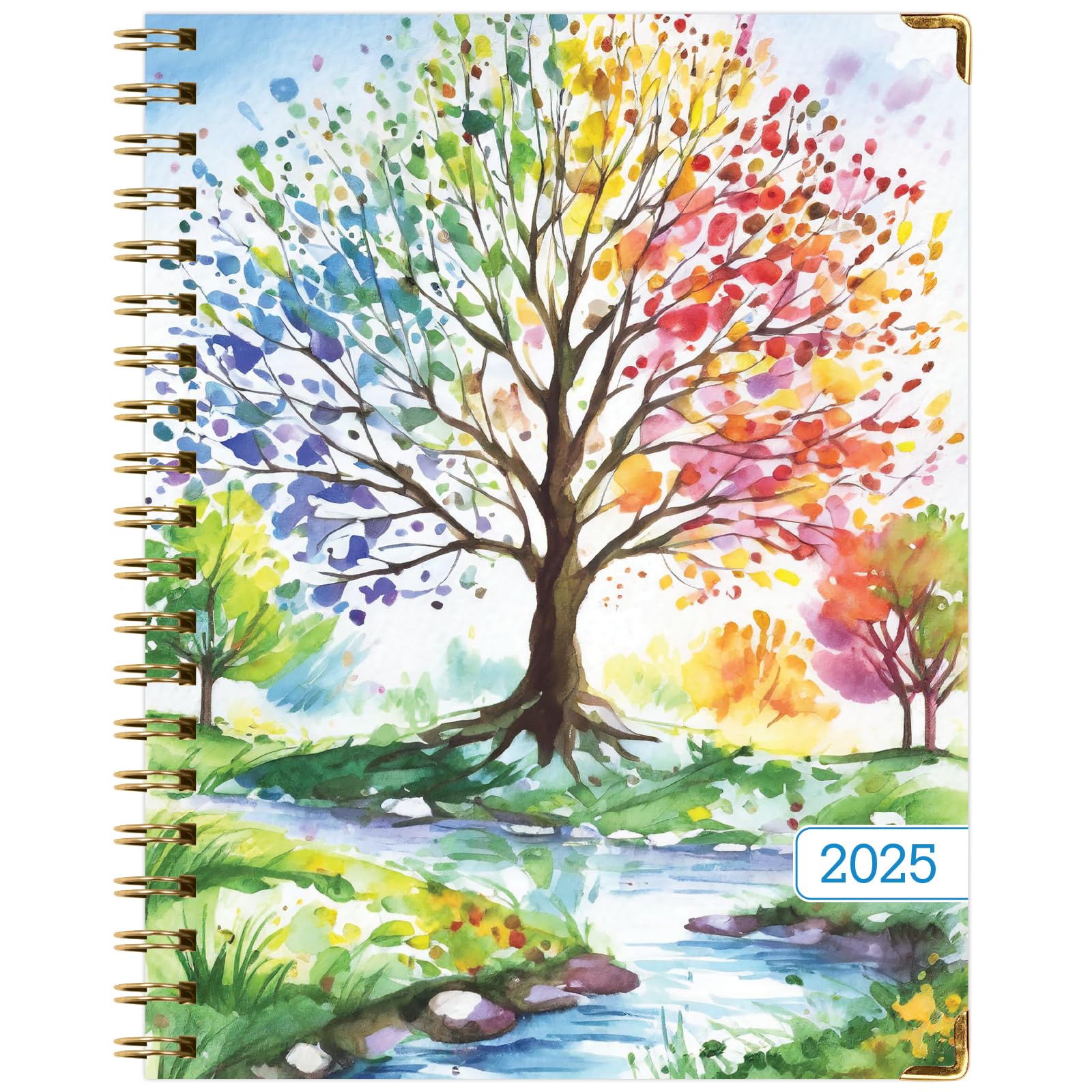 1     HARDCOVER 2025 Planner, 8.5"x11": 14 Months (November 2024 - December 2025), Daily Weekly Monthly Planner, Yearly Agenda, Bookmark, Pocket Folder and Sticky Note Set (Pastel Peacock)