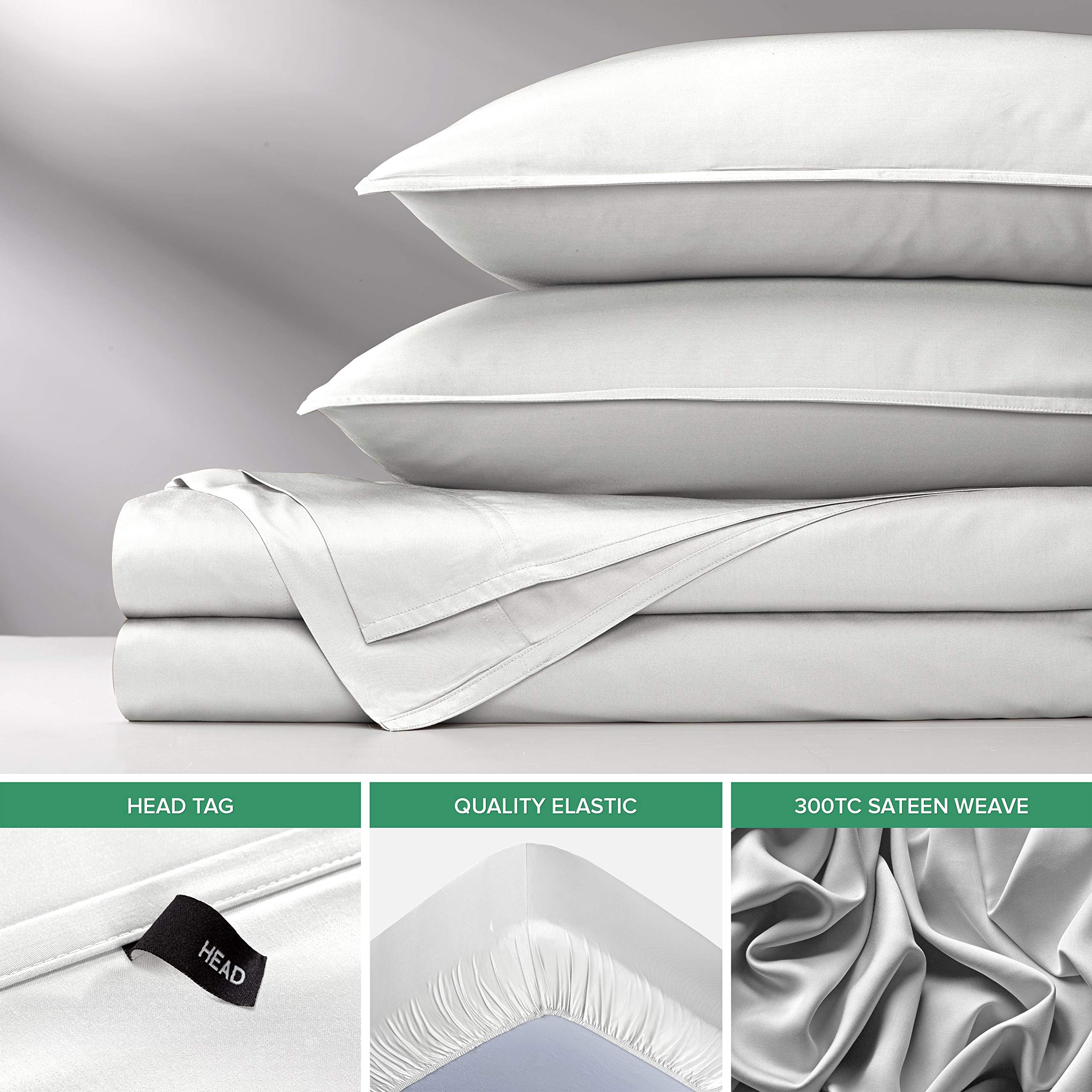 1   King Sheets by Pure Bamboo, Genuine 100% Organic Viscose Derived from Bamboo Bed Sheet Set, Luxuriously Soft & Cooling, Double Stitching, Lifetime Quality Promise (King, White)
