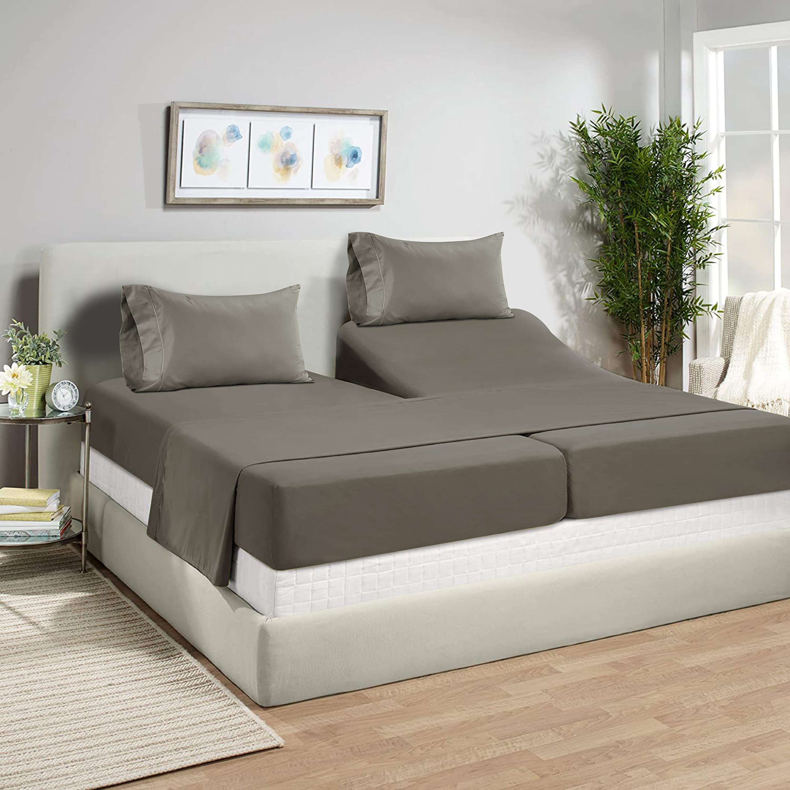100% Egyptian Cotton Sheets Queen Size - 1000 Thread Count White Bed Sheets for Queen Size Bed, Long Staple Cotton Bedding Sheets, Sateen Weave, Luxury Hotel Sheets, Fits upto 17" Mattress