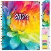 1     HARDCOVER 2025 Planner, 8.5"x11": 14 Months (November 2024 - December 2025), Daily Weekly Monthly Planner, Yearly Agenda, Bookmark, Pocket Folder and Sticky Note Set (Pastel Peacock)