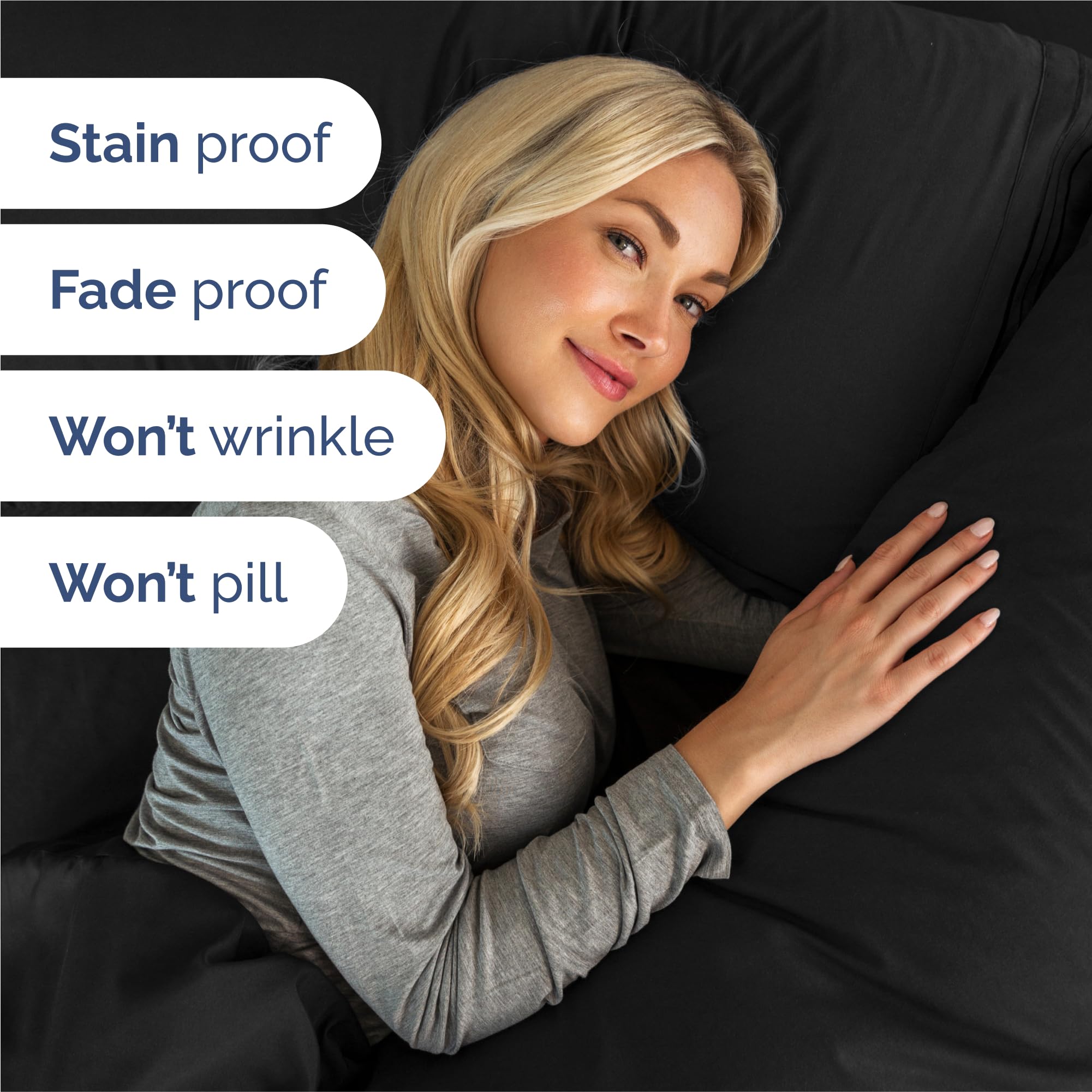 100% Egyptian Cotton Sheets Queen Size - 1000 Thread Count White Bed Sheets for Queen Size Bed, Long Staple Cotton Bedding Sheets, Sateen Weave, Luxury Hotel Sheets, Fits upto 17" Mattress