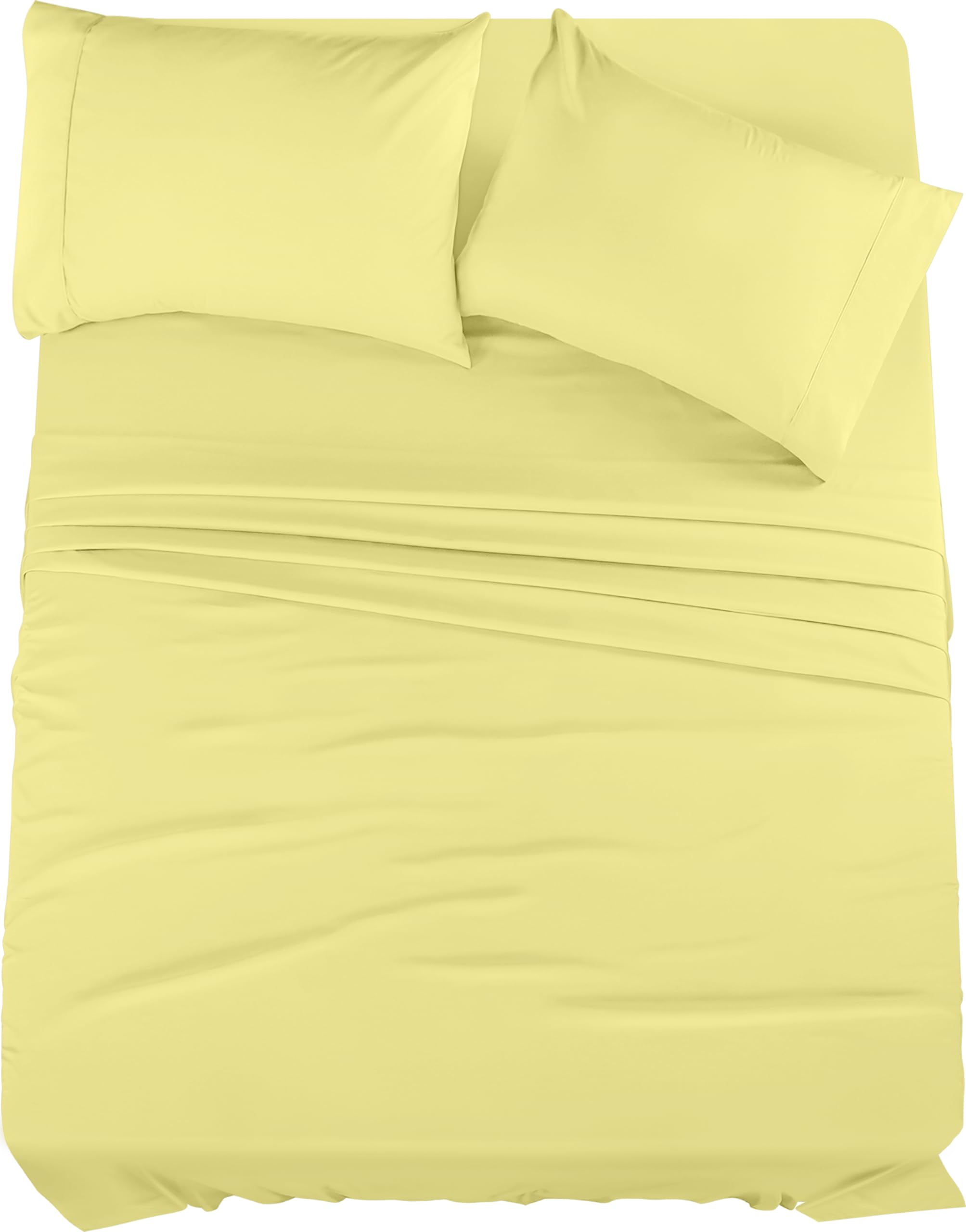 Queen Bed Sheets Set - 4 Piece Bedding - Brushed Microfiber - Shrinkage and Fade Resistant - Easy Care (Queen, Grey)