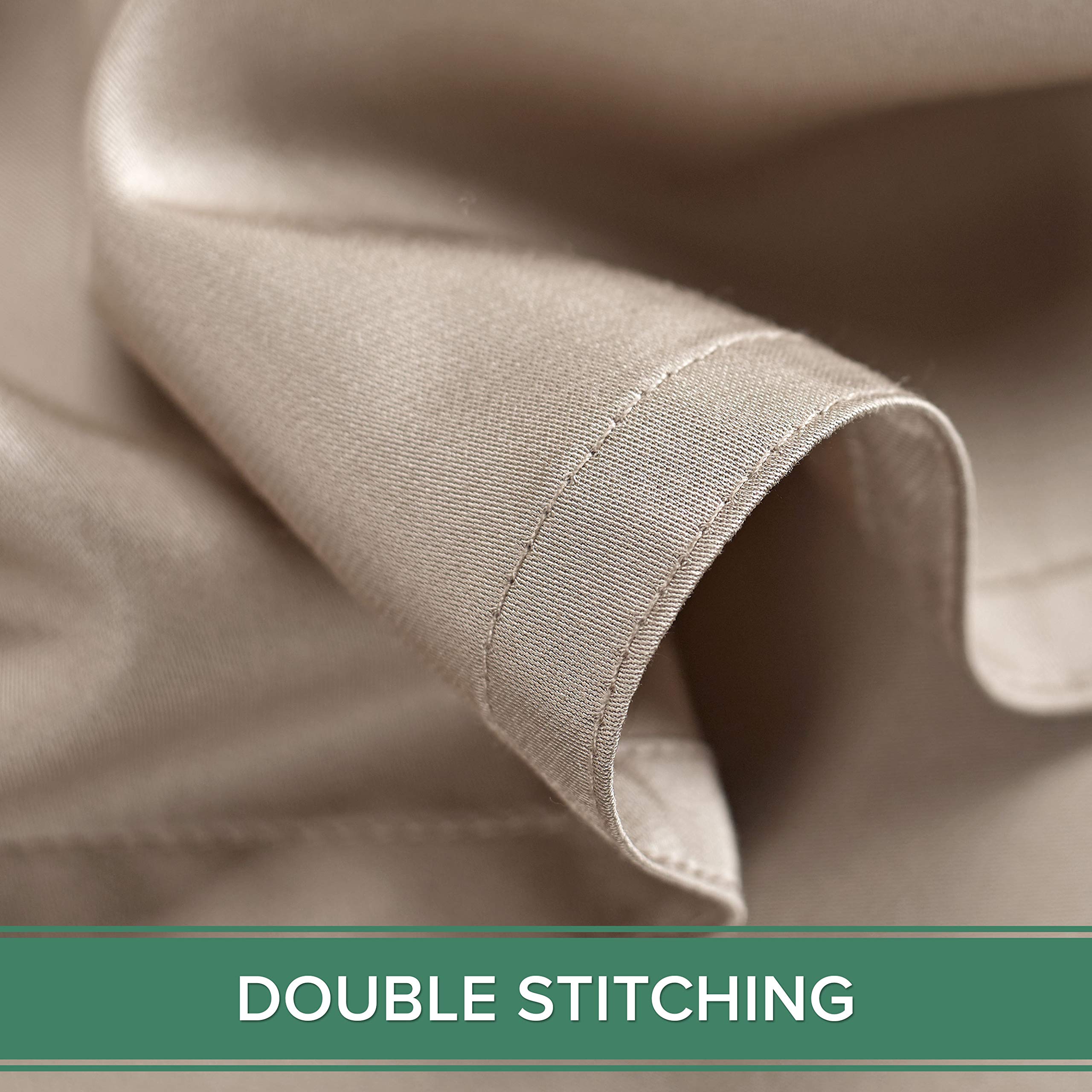 1   King Sheets by Pure Bamboo, Genuine 100% Organic Viscose Derived from Bamboo Bed Sheet Set, Luxuriously Soft & Cooling, Double Stitching, Lifetime Quality Promise (King, White)