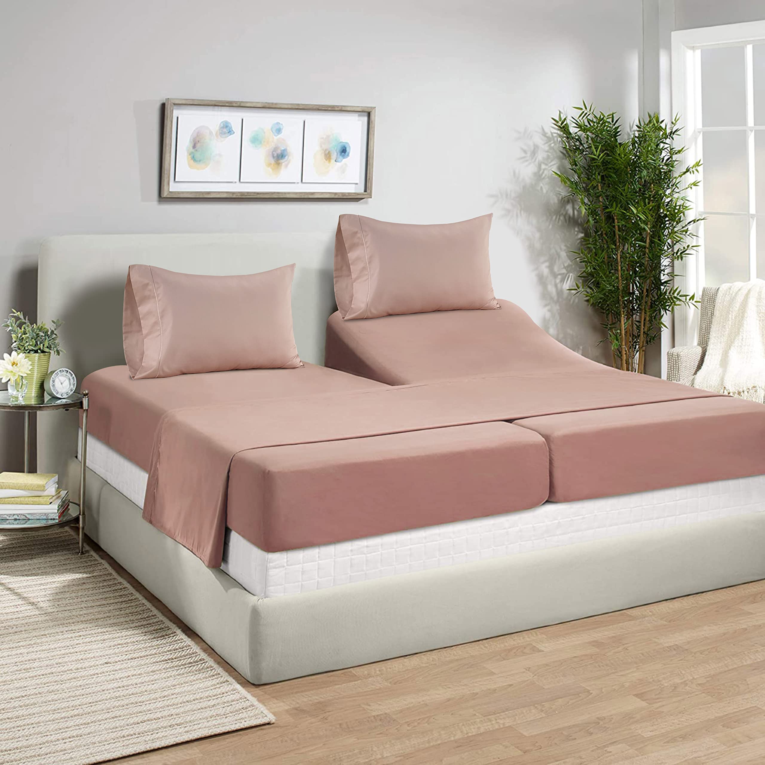 100% Egyptian Cotton Sheets Queen Size - 1000 Thread Count White Bed Sheets for Queen Size Bed, Long Staple Cotton Bedding Sheets, Sateen Weave, Luxury Hotel Sheets, Fits upto 17" Mattress
