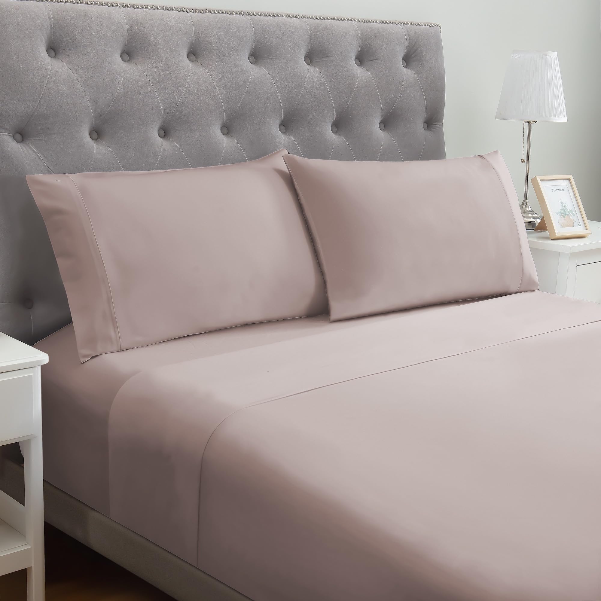 1     Modern Threads Silky Soft Microfiber and Wrinkle Free Sheets - Luxurious Microfiber Bed Sheets Includes Flat Sheet, Fitted Sheet with Deep Pockets, & Pillowcases Ivory, Full