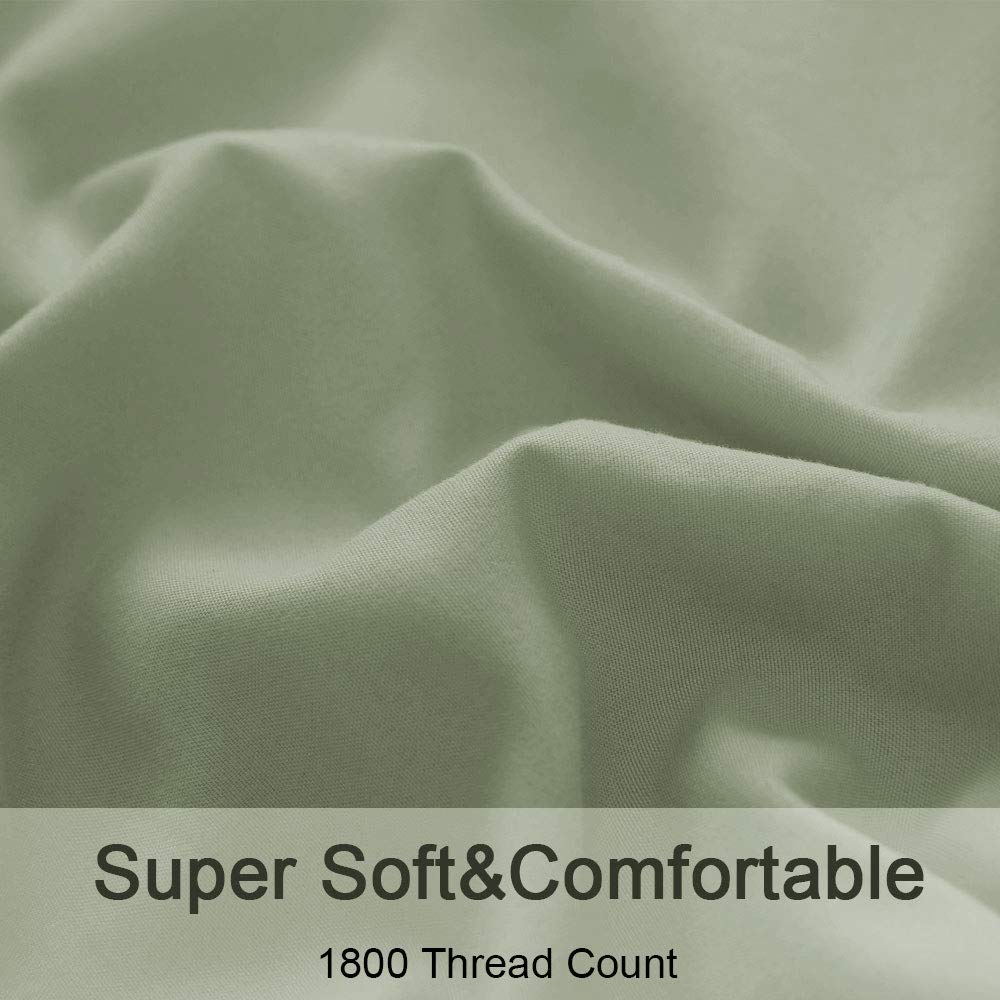 Bed Sheet Set Super Soft Microfiber 1800 Thread Count Luxury Egyptian Sheets 16-Inch Deep Pocket Wrinkle and Hypoallergenic-4 Piece(Queen Dark Grey)