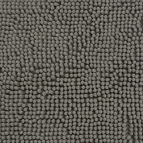 Soft Fluffy Chenille Bathroom Rugs, Non Slip Absorbent Bath Mats for Bathroom, Washable and Quick Dry