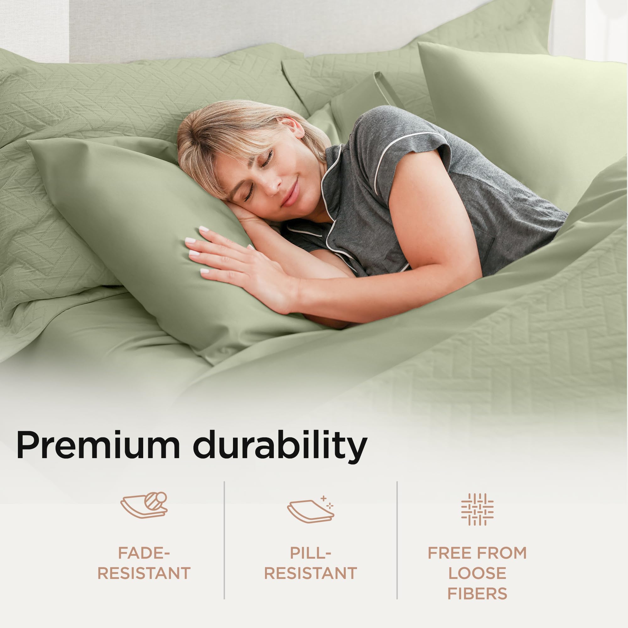 100% Supima Cotton Sheets, Luxury 1200 Thread Count Cotton Sheets for King Size Bed, 4 Pc Dark Grey King Bed Sheets Set, 5-Star Hotel Quality with Elasticized Deep Pocket King Sheets