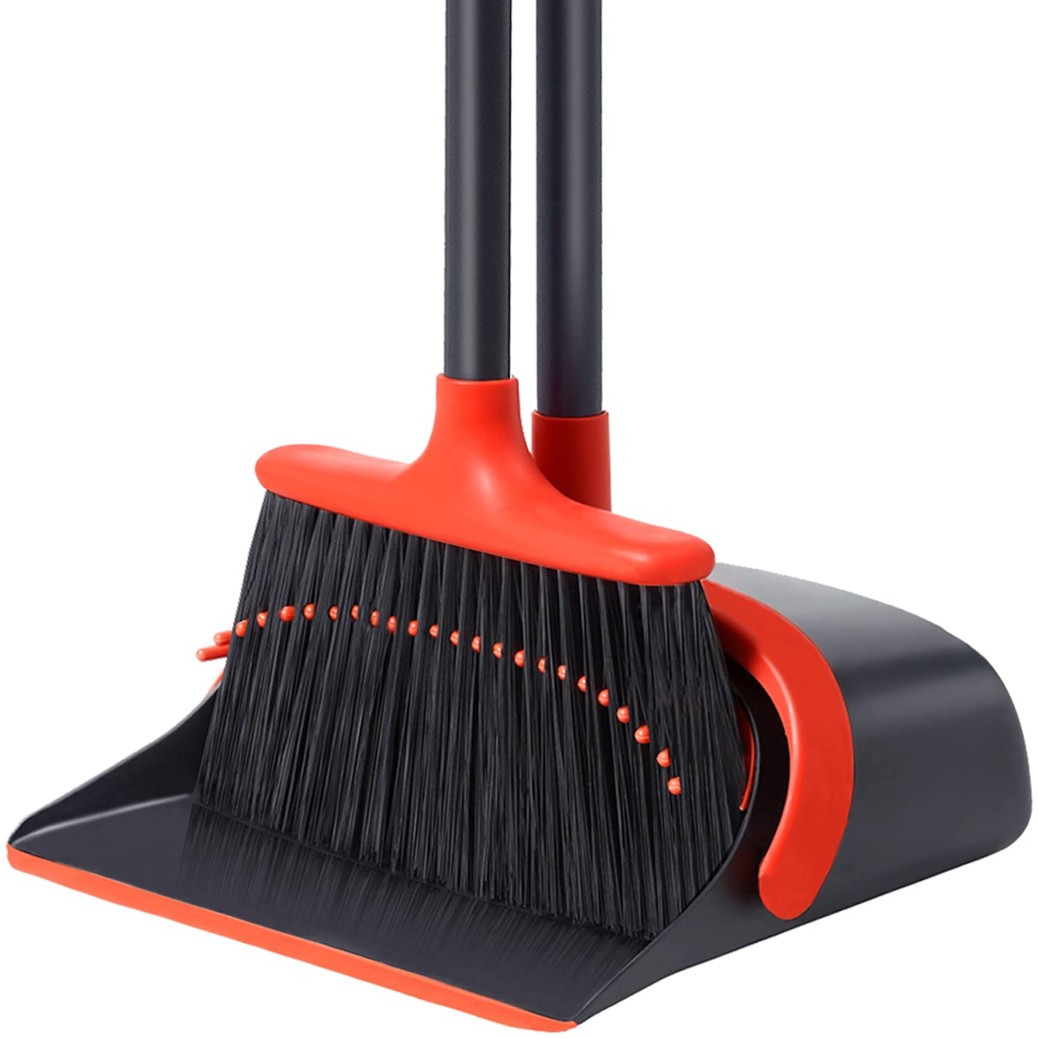 改Broom and Dustpan, Broom and Dustpan Set for Home, Long Handle Broom with Dustpan, Broom and Dustpan Combo for Office Home Kitchen Lobby Floor Use Dustpan and Broom Set