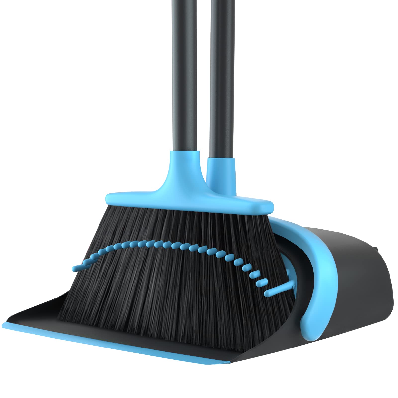 Broom and Dustpan, Broom and Dustpan Set for Home, Long Handle Broom with Dustpan, Broom and Dustpan Combo for Office Home Kitchen Lobby Floor Use Dustpan and Broom Set