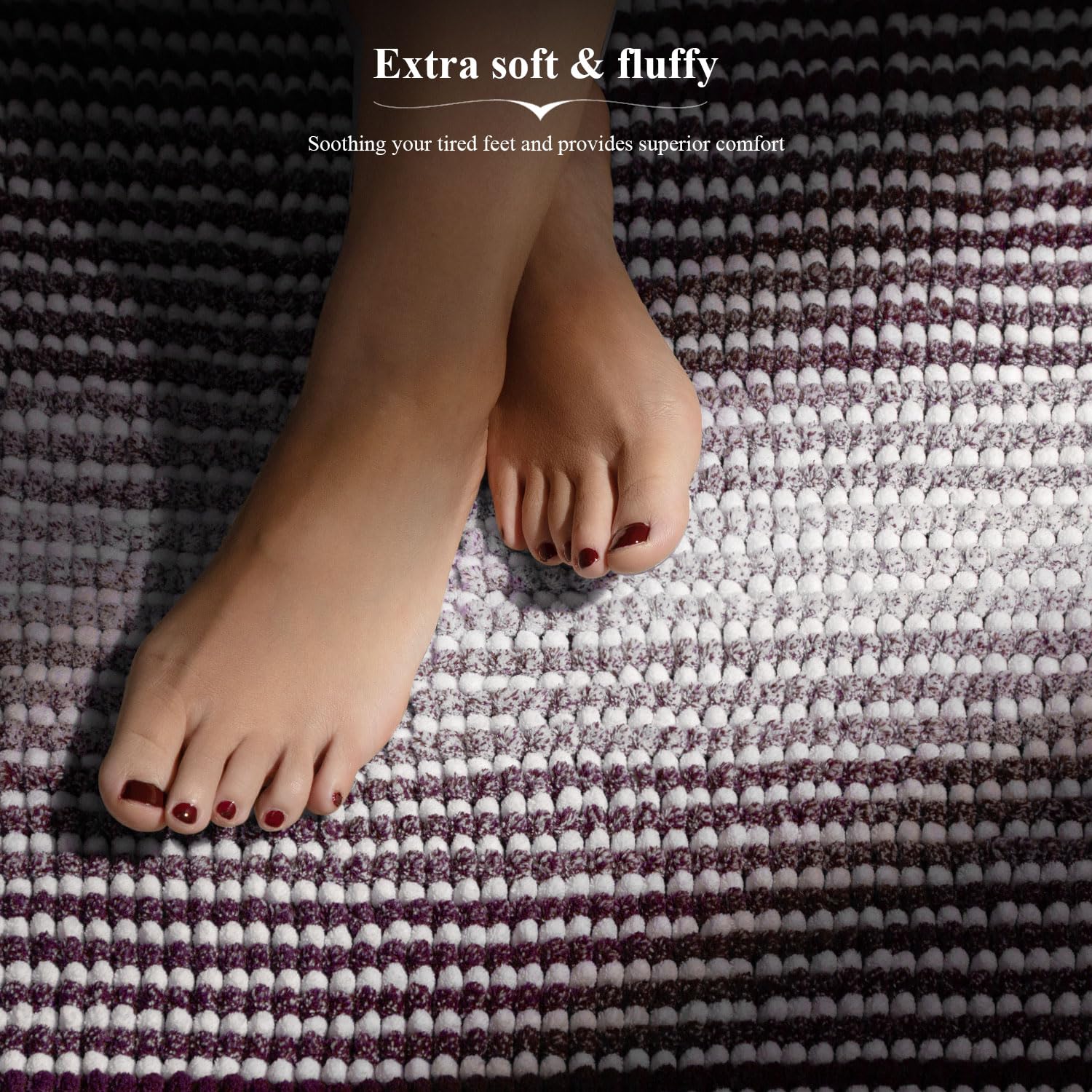 改BSICPRO Bathroom Rugs and Mats Sets, 2 Piece Thick Absorbent Chenille Bath Mat Rug Set Non Slip, Soft Shaggy Room Floor for Bathroom, Machine Washable (20" x 32" Plus 16" 24", Gray)
