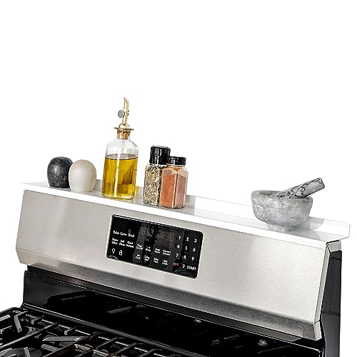 StoveShelf 30" Length Magnetic Shelf for Kitchen Stove - Kitchen Storage Solution with Zero Installation - Over Stove Spice Rack Organizer