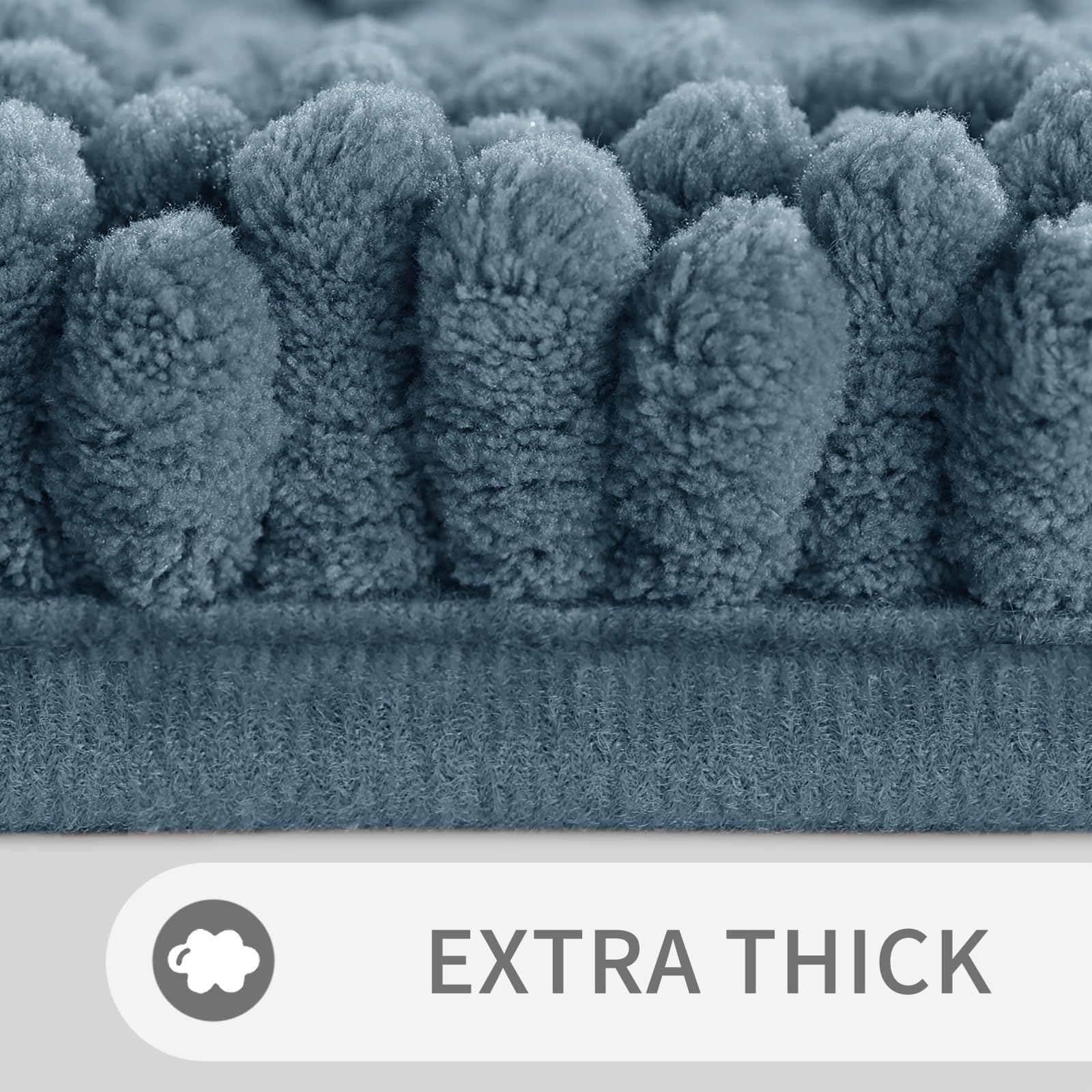 改Yimobra Bathroom Rug Mat 24 x 17, Non Slip and Super Absorbent Bath Mat,Machine Washable Quick Dry,Ultra Plush Chenille Shower Rugs for Bathroom Floor Sink Tub and Shower Outside,Light Grey