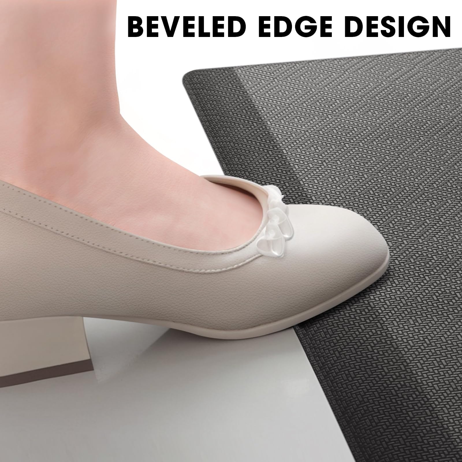 Kitchen Mat Cushioned Anti-Fatigue Floor Mat Waterproof Non-Slip Mats and Rugs Standing and Comfort Desk Mats for House Sink Office Laundry