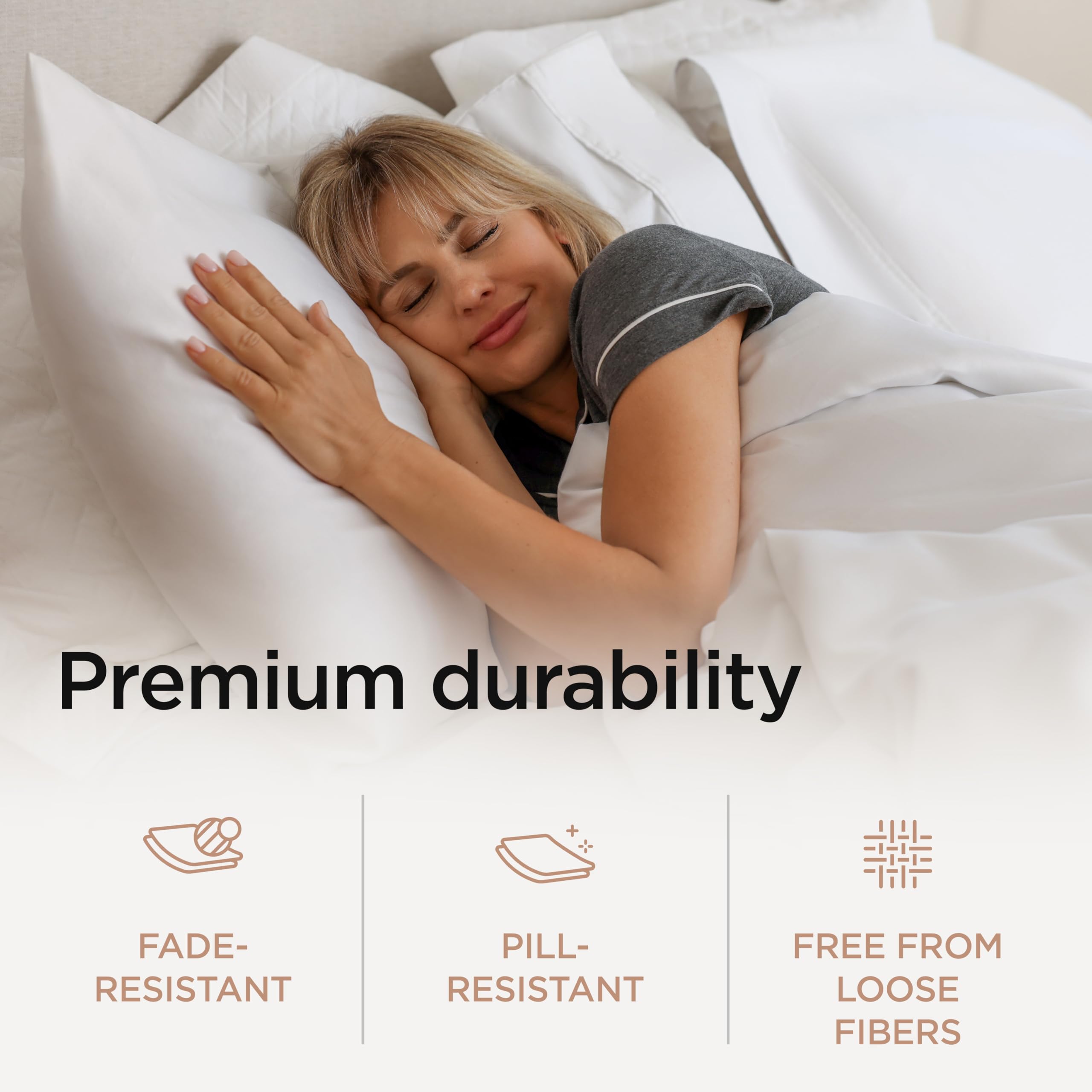 100% Supima Cotton Sheets, Luxury 1200 Thread Count Cotton Sheets for King Size Bed, 4 Pc Dark Grey King Bed Sheets Set, 5-Star Hotel Quality with Elasticized Deep Pocket King Sheets