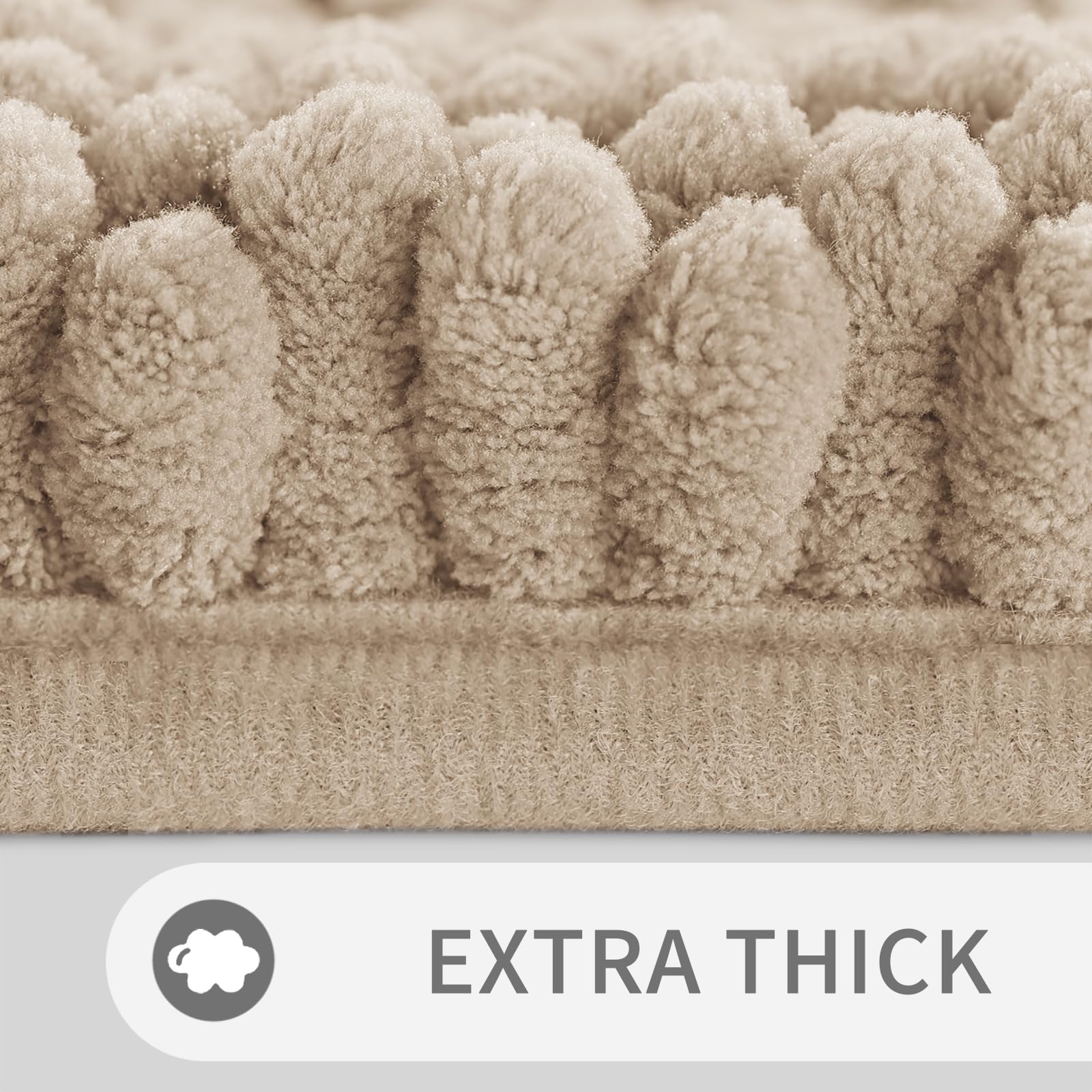 Non Slip and Super Absorbent Bath Mat,Machine Washable Quick Dry,Ultra Plush Chenille Shower Rugs for Bathroom Floor Sink Tub and Shower Outside