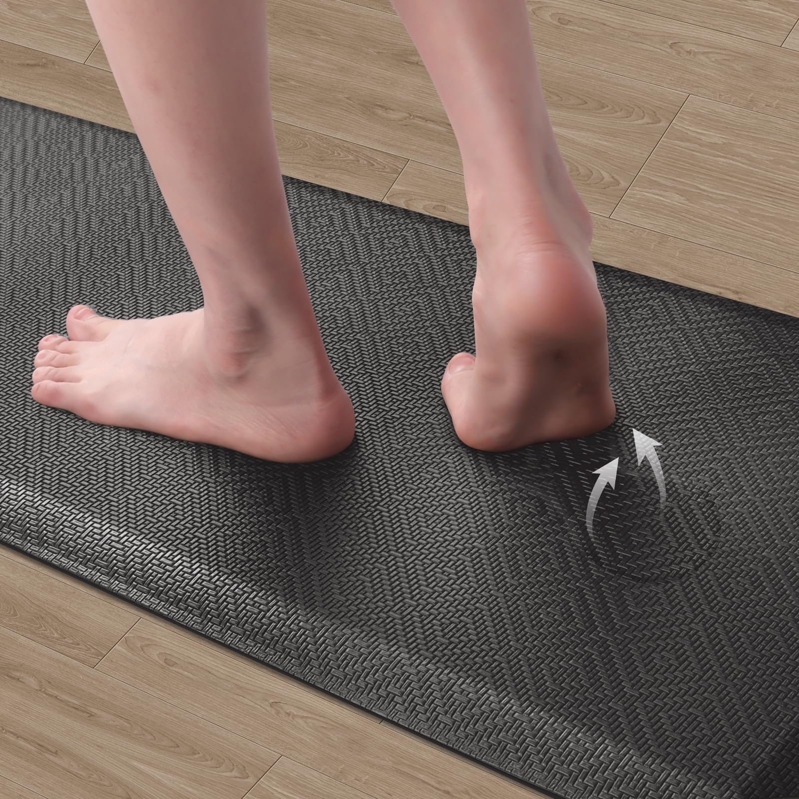 改Mattitude Kitchen Mat Cushioned Anti-Fatigue Floor Mat Waterproof Non-Slip Mats and Rugs Standing and Comfort Desk Mats for House Sink Office Laundry (Grey, 17.3"x28")