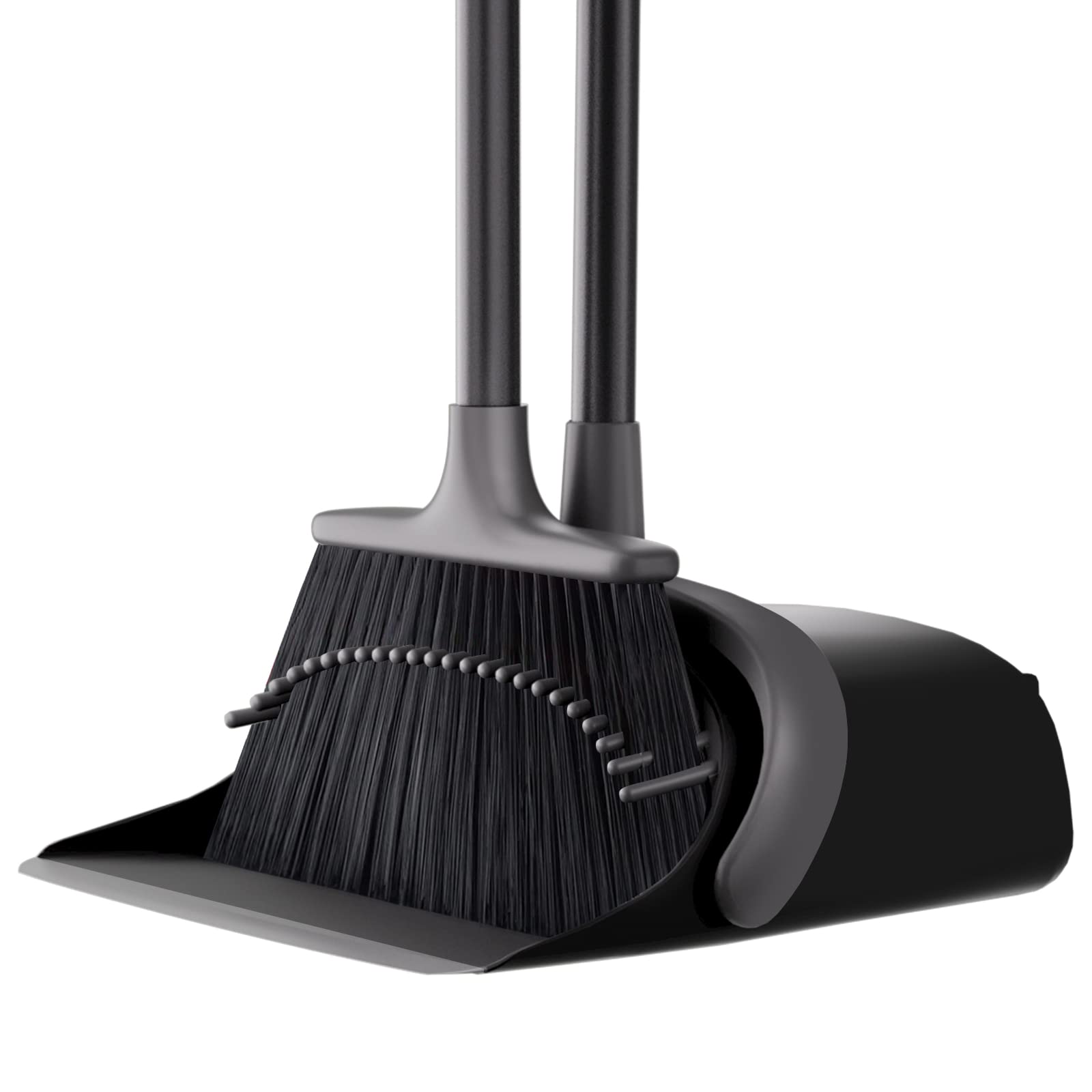 改Broom and Dustpan, Broom and Dustpan Set for Home, Long Handle Broom with Dustpan, Broom and Dustpan Combo for Office Home Kitchen Lobby Floor Use Dustpan and Broom Set