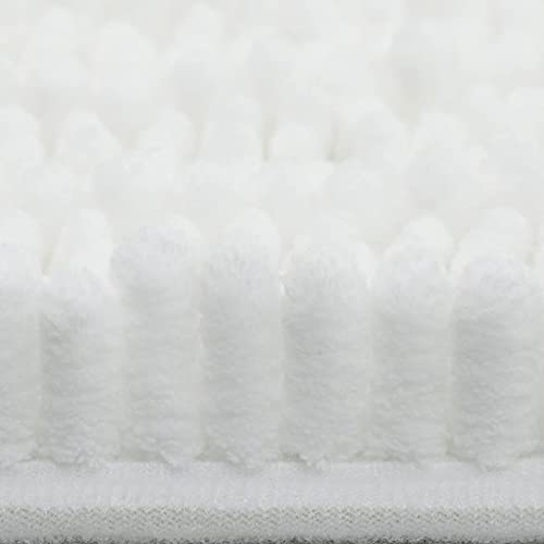Luxury Chenille Bathroom Rug Mat, Extra Soft Thick Absorbent Shaggy Bath Rugs, Non-Slip Machine Wash Dry Plush Bath Mats for Bathroom, Shower, and Tub