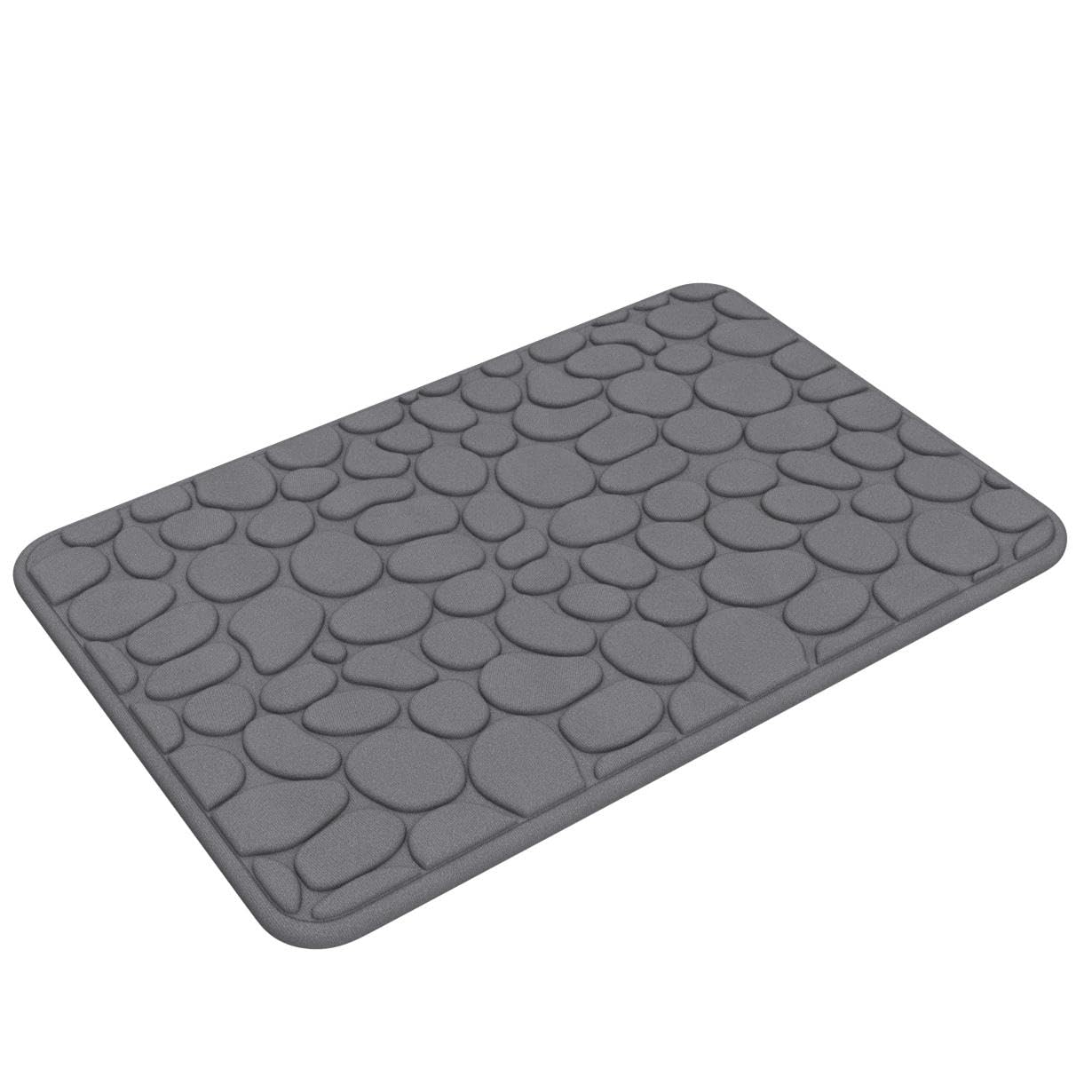 Memory Foam Bath Mat Cobblestone Bathroom Rugs Super Water Absorbent Machine Washable Bath Rugs