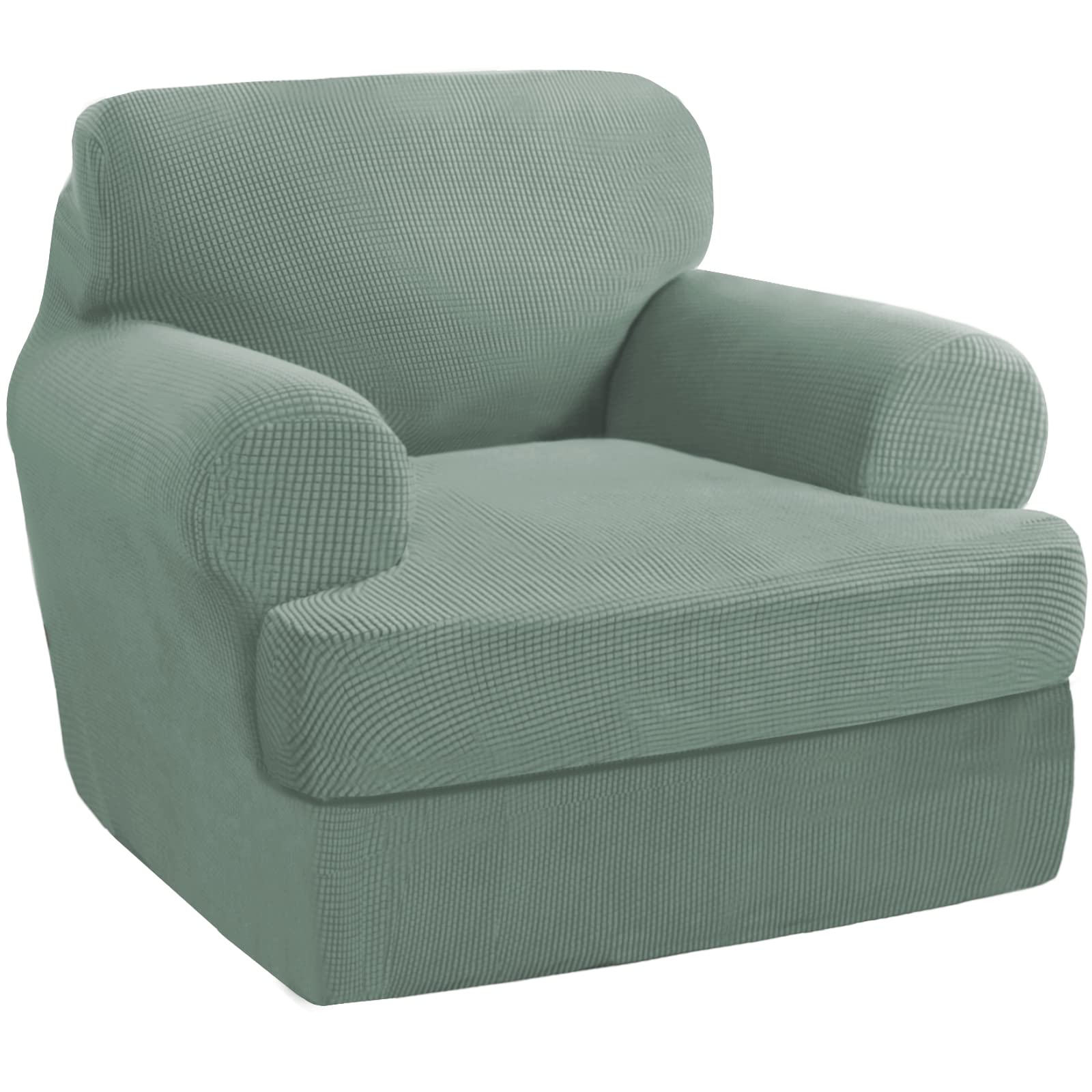 T Cushion Sofa Slipcover 4 Pieces Sofa Covers for T Cushion Shape Seat Covers Machine Washable, Sand