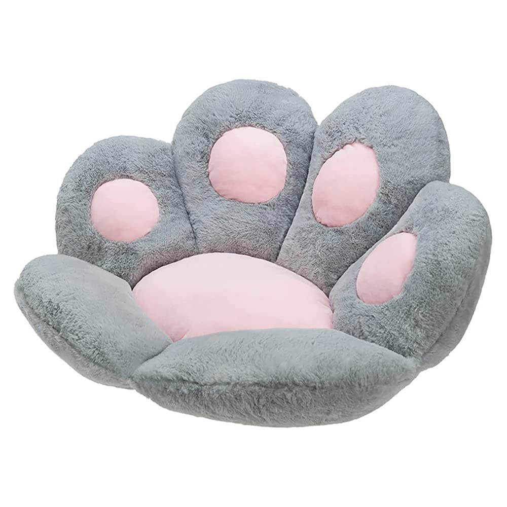 改Cartoon Bear paw cat Claw Cushion, Half-Surround Cushion, Lazy one-Piece Sofa, Office seat, Student Cushion (Deep Space Gray, 60cm*70cm)