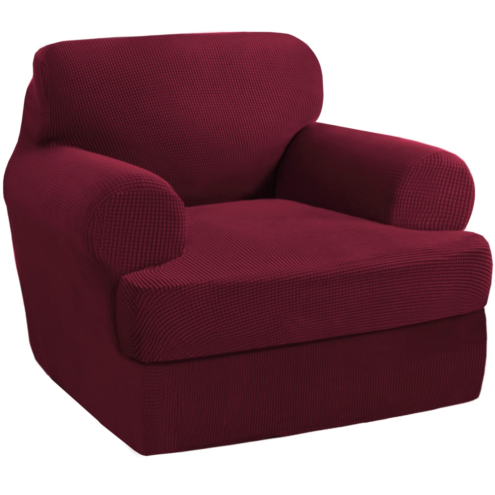 T Cushion Sofa Slipcover 4 Pieces Sofa Covers for T Cushion Shape Seat Covers Machine Washable, Sand