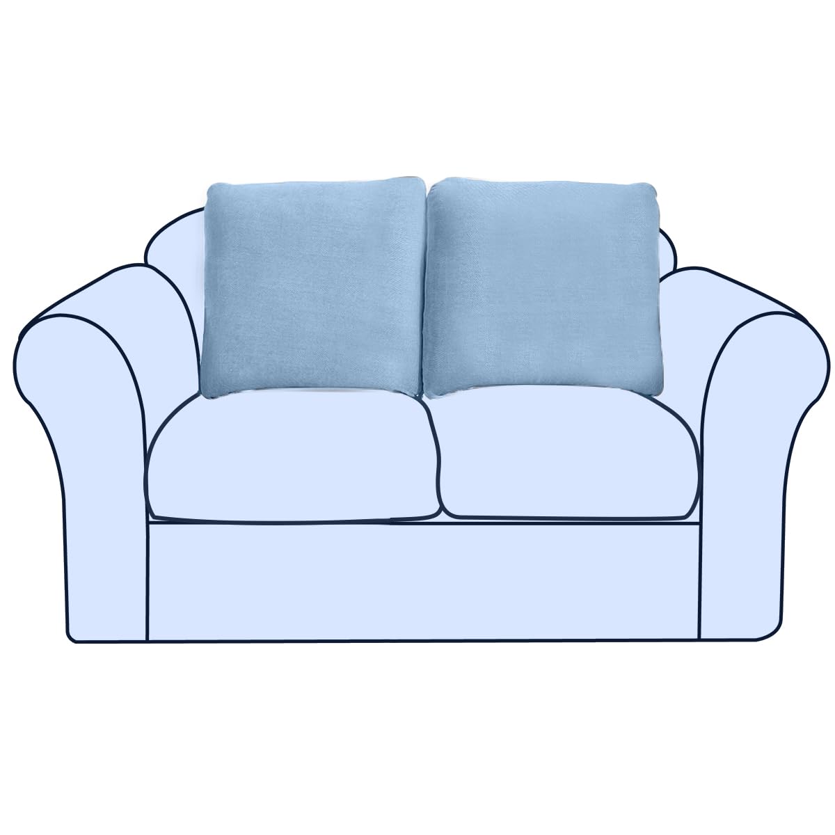 Couch Cushion Covers Individual Large Super Stretch Chenille (Sturdier Version) Sofa Cushion Covers, Couch Seat Covers Couch Slipcovers Furniture Protector (3 Piece Seat Cushion Covers)