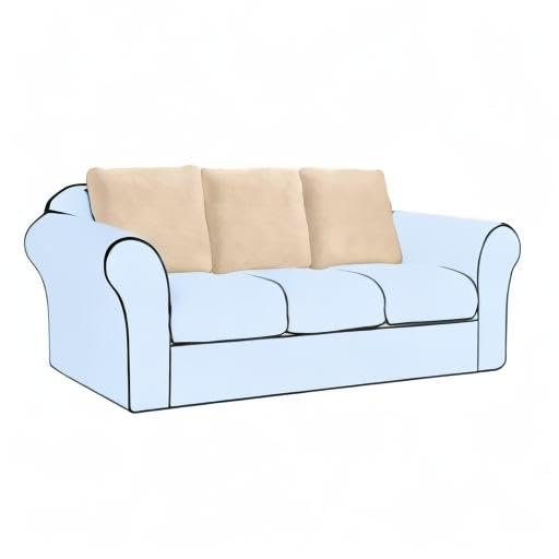 Couch Cushion Covers Individual Large Super Stretch Chenille (Sturdier Version) Sofa Cushion Covers, Couch Seat Covers Couch Slipcovers Furniture Protector (3 Piece Seat Cushion Covers)