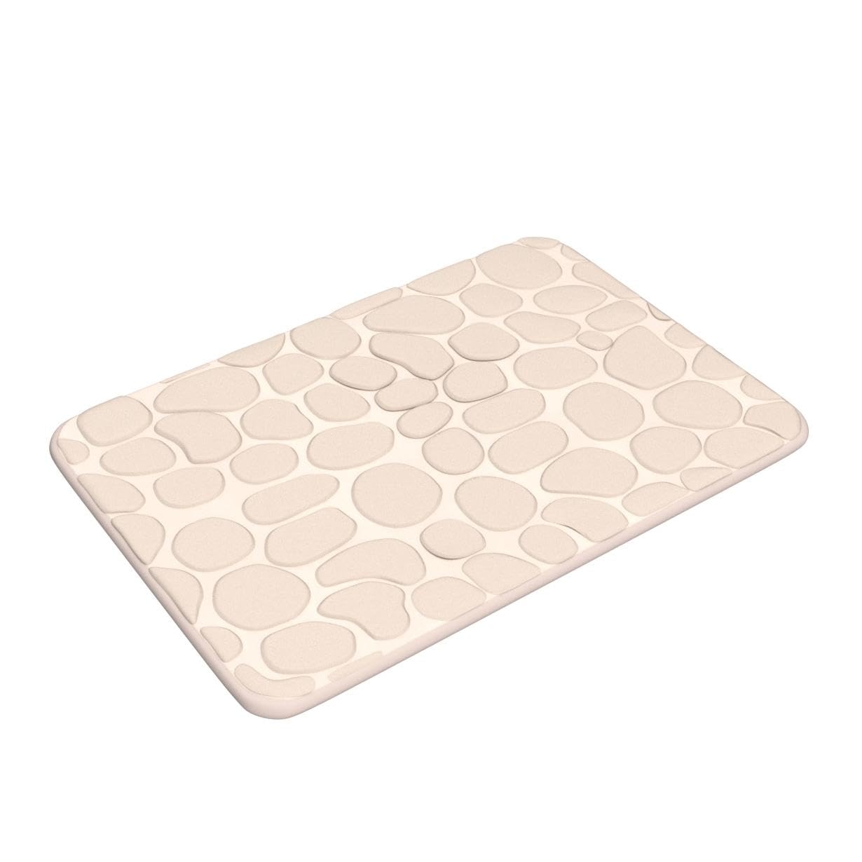 Memory Foam Bath Mat Cobblestone Bathroom Rugs Super Water Absorbent Machine Washable Bath Rugs