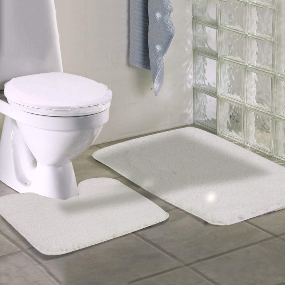 Shaggy 2 Piece Bath Rug Sets 20 x 24 Non Slip,Machine Wash/Dry Plush Absorbent Bath Mats for Bathroom