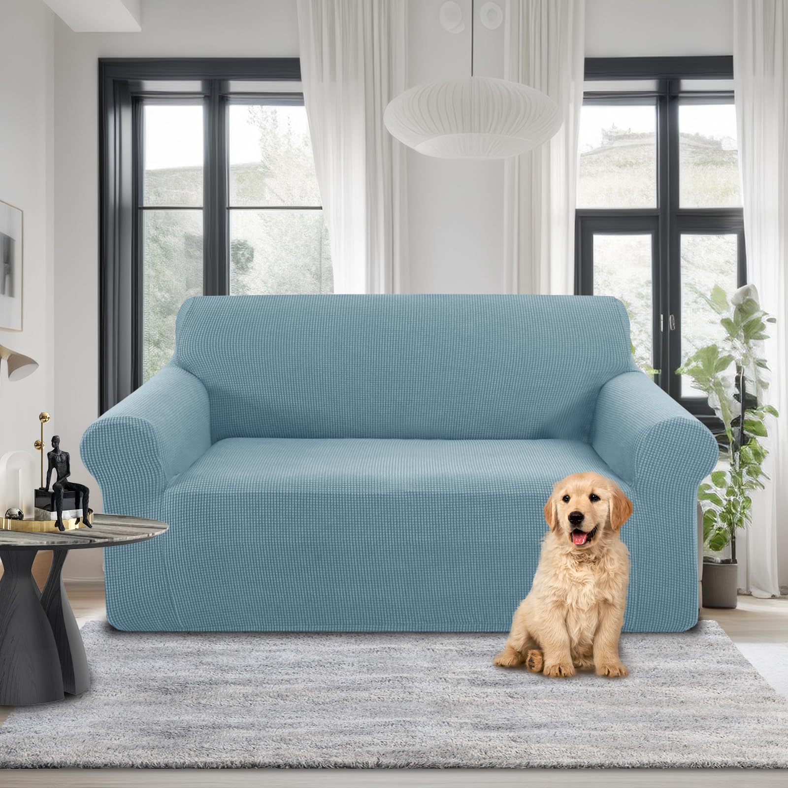 Stretch Couch Cover Sofa Cover Washable Sofa Slipcover Furniture Protector for 3 Cushion Couch Sofa Pet Friendly