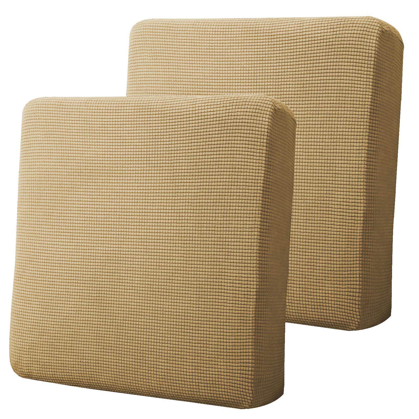 Stretch Couch Cushion Covers Sofa Seat Cushion Slipcovers Furniture Protectors with Elastic Bottom for Kids and Pets, Jacquard Checked Fabric