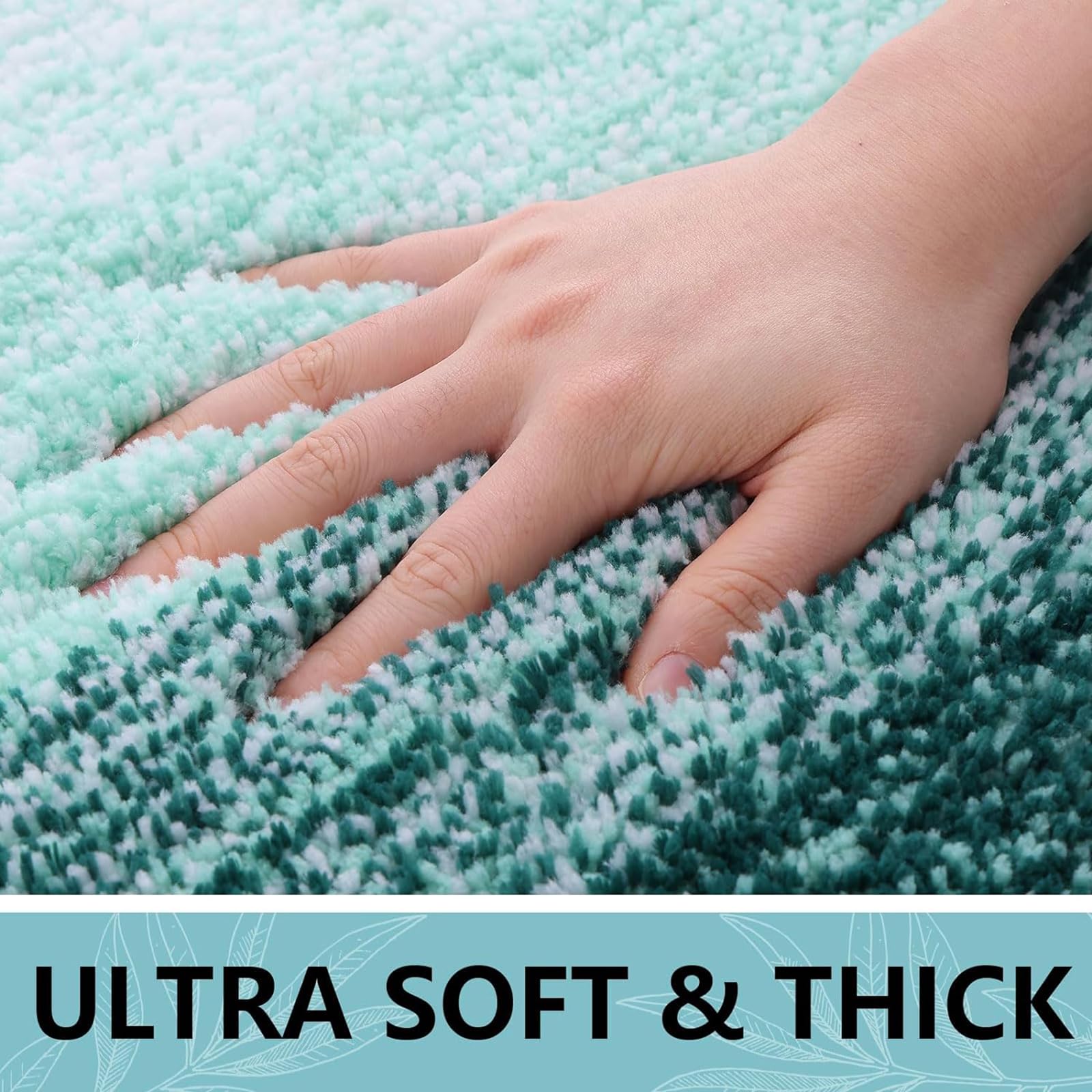 改Arotive Bathroom Rugs Sets 2 Piece, Shaggy Soft and Absorbent Microfiber Bath Rugs and U-Shaped Contour Toilet Rug, Non-Slip, Machine Washable Dry Bath Mats for Bathroom (24"x16"+24"x20", Black)