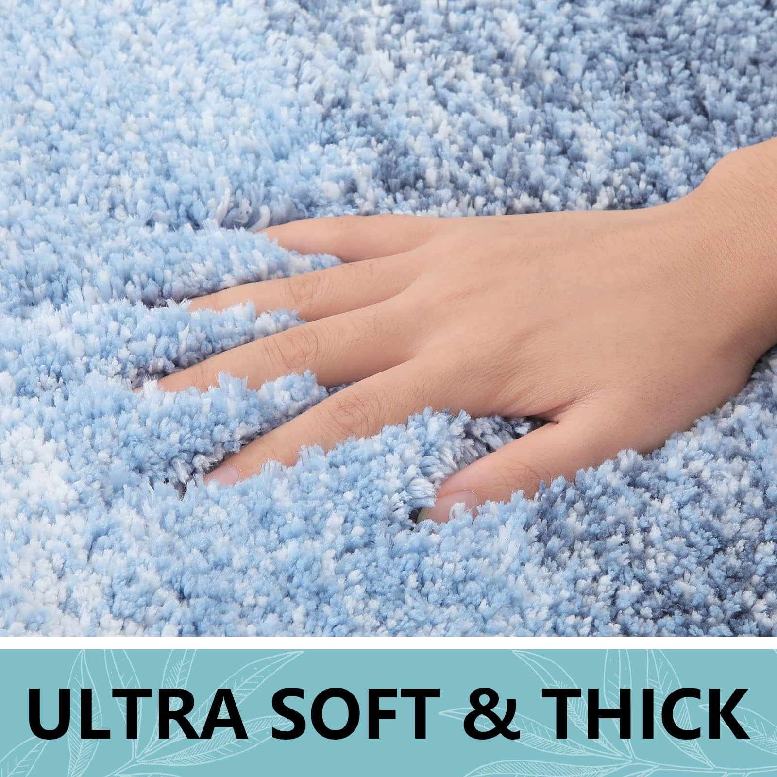 改Arotive Bathroom Rugs Sets 2 Piece, Shaggy Soft and Absorbent Microfiber Bath Rugs and U-Shaped Contour Toilet Rug, Non-Slip, Machine Washable Dry Bath Mats for Bathroom (24"x16"+24"x20", Black)