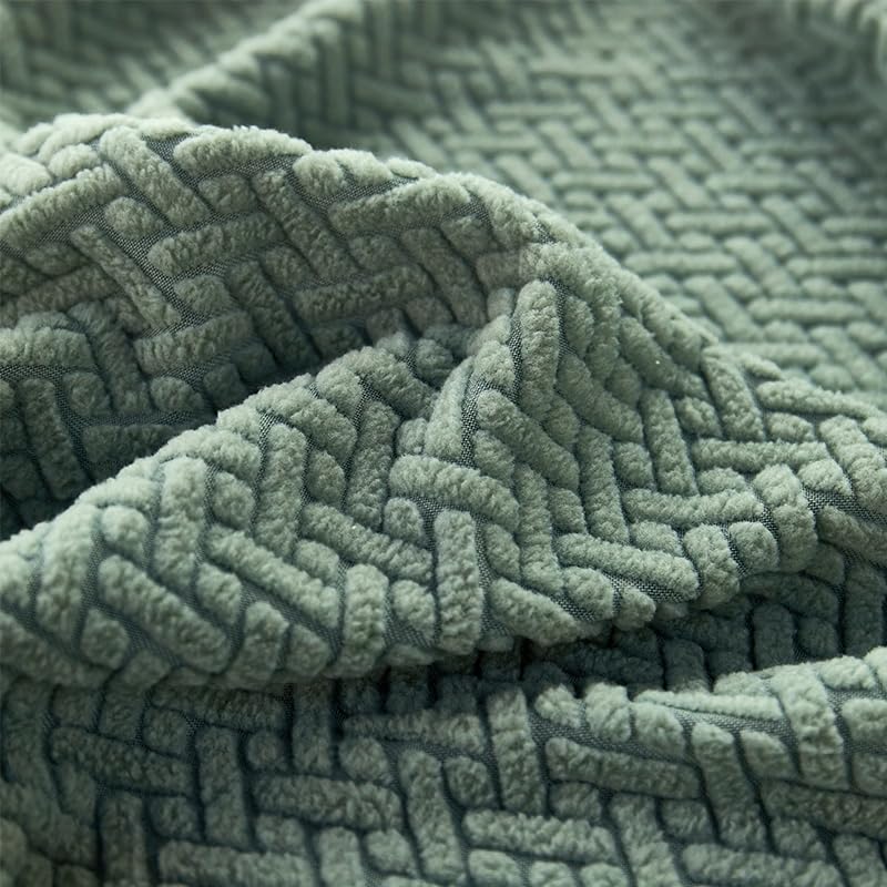 Magic Sofa Covers Couch Covers 2024 New Wear-Resistant Universal Sofa Covers Washable Stretch Couch Cushion Covers Slipcovers for Sectional Sofa (Texture Green,Back Cover M)