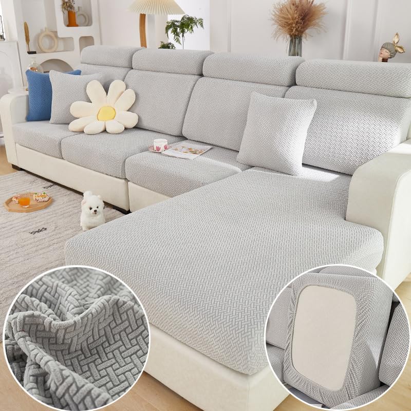 Magic Sofa Covers Couch Covers 2024 New Wear-Resistant Universal Sofa Covers Washable Stretch Couch Cushion Covers Slipcovers for Sectional Sofa (Texture Green,Back Cover M)