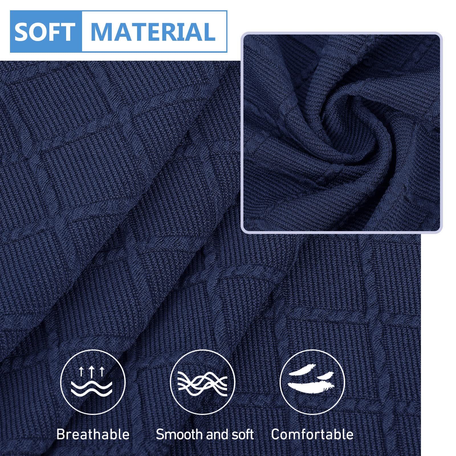 改hyha Jacquard Couch Cushion Covers, Magic Sofa Covers Washable, Stretch Couch Covers for 3 Cushion Couch, Diamond Lattice, Thick Sofa Couch Covers for Sectional Sofa (3 Cushion Sofa, Gray)