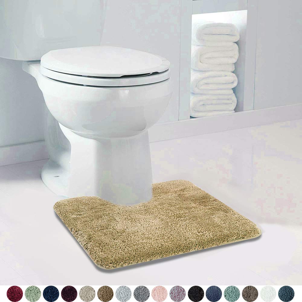 Shaggy 2 Piece Bath Rug Sets 20 x 24 Non Slip,Machine Wash/Dry Plush Absorbent Bath Mats for Bathroom