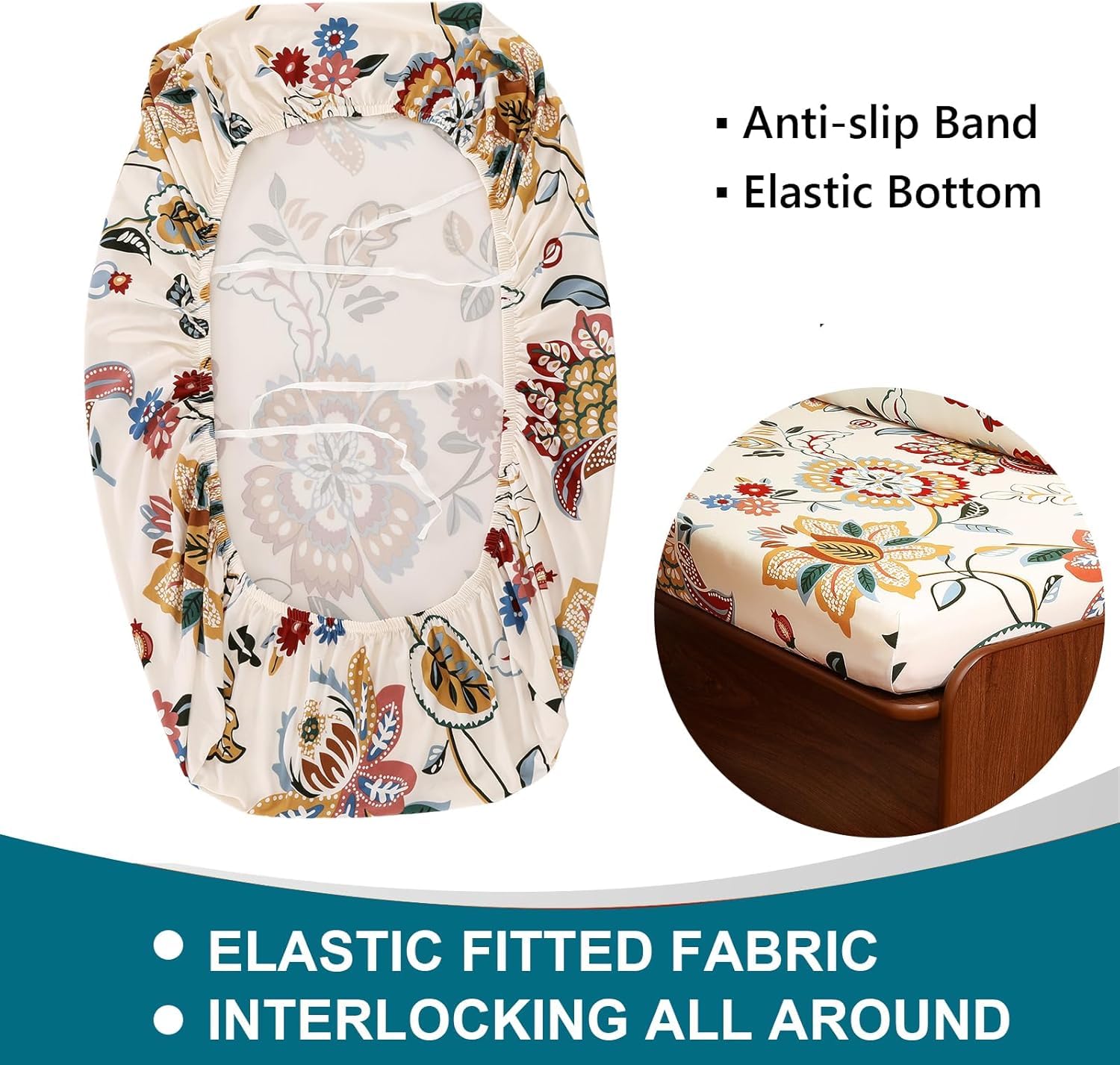 改RV Dinette Cushion Covers， Stretch Jacquard Sofa Seat Slipcovers，Camper Cushions Cover Washable Couch Cushion Slipcovers