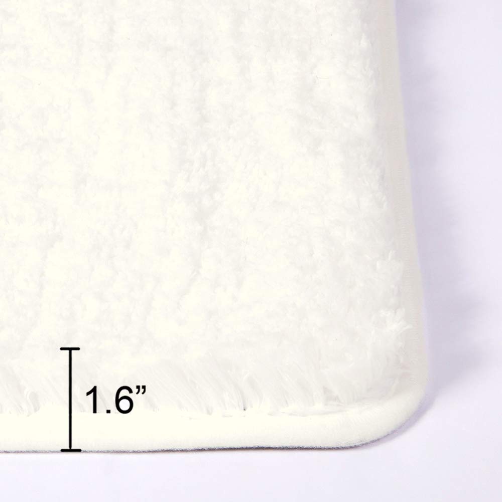 Shaggy 2 Piece Bath Rug Sets 20 x 24 Non Slip,Machine Wash/Dry Plush Absorbent Bath Mats for Bathroom