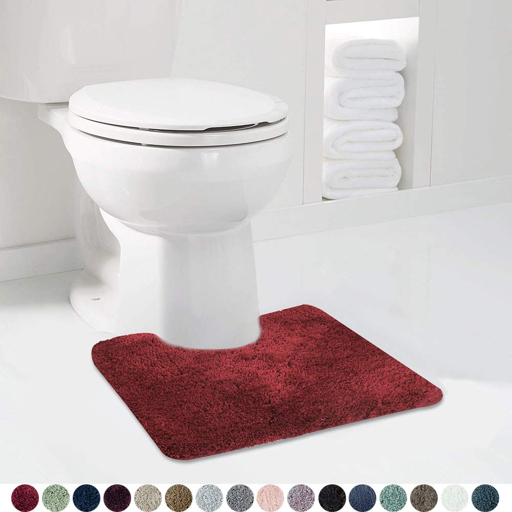 Shaggy 2 Piece Bath Rug Sets 20 x 24 Non Slip,Machine Wash/Dry Plush Absorbent Bath Mats for Bathroom