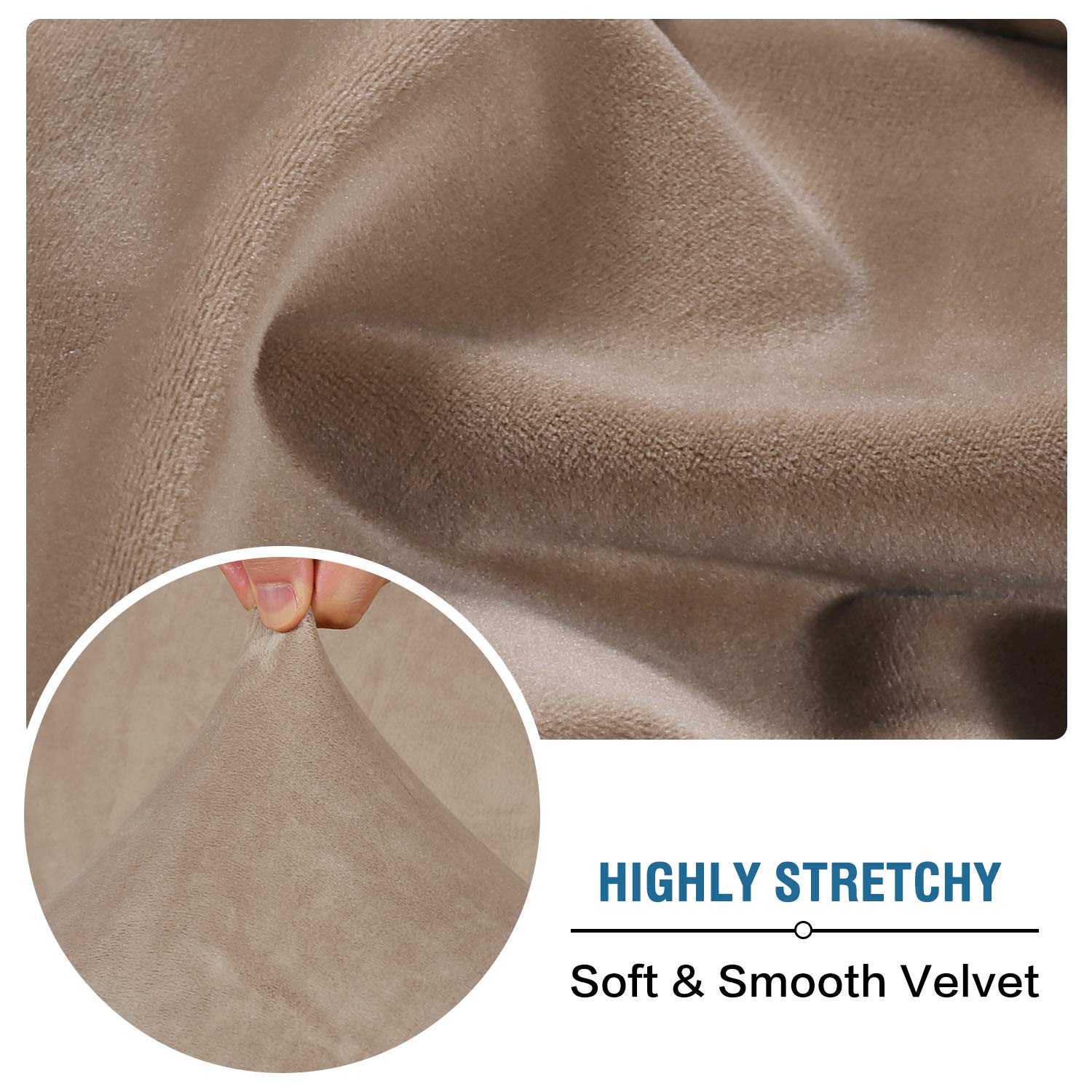 Velvet Stretch Couch Cushion Cover Plush Cushion Slipcover for Chair Loveseat Sofa Cushion Furniture Protector Seat Cushion Sofa Cover (3 Piece Sofa Cushion Covers)