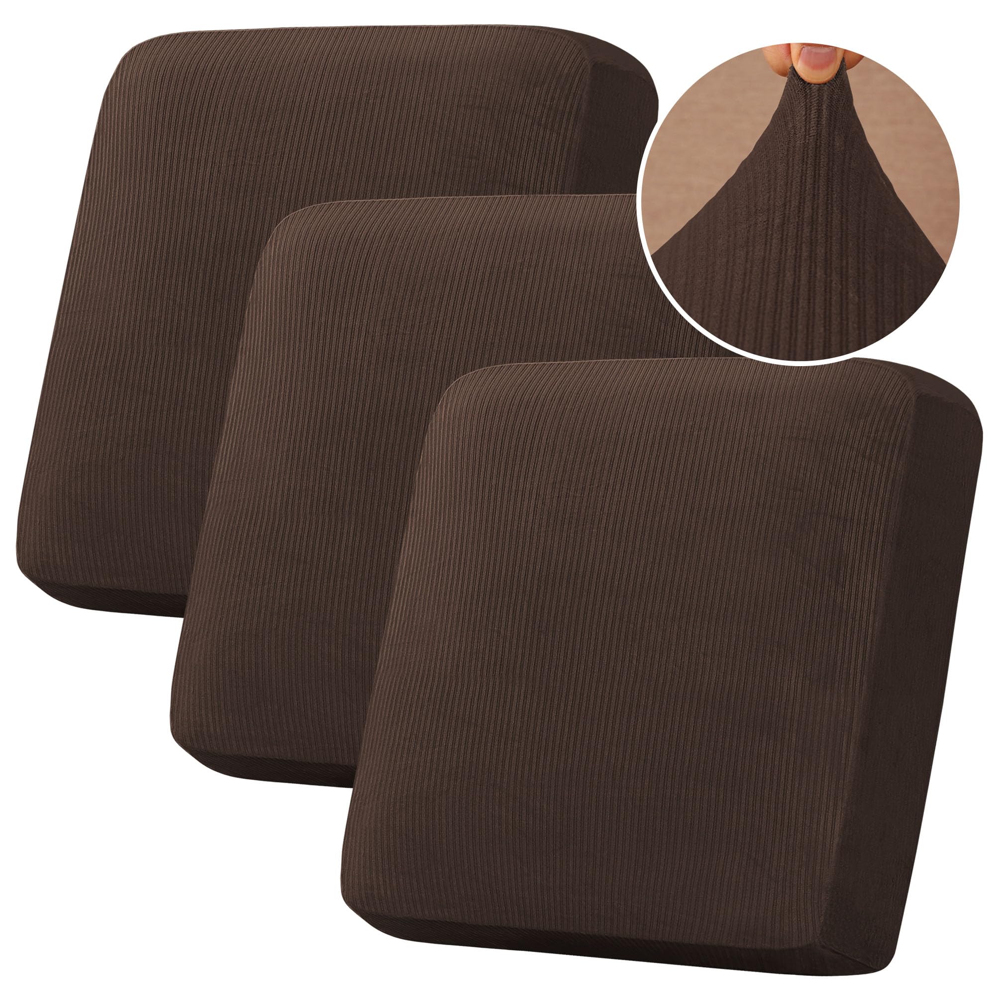 Velvet Stretch Couch Cushion Cover Plush Cushion Slipcover for Chair Loveseat Sofa Cushion Furniture Protector Seat Cushion Sofa Cover (3 Piece Sofa Cushion Covers)